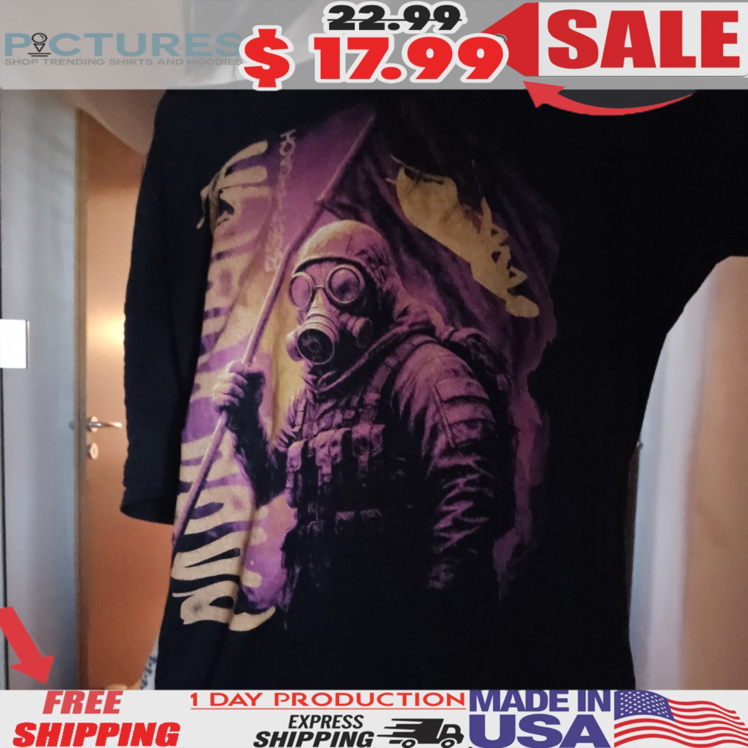 Papa Roach Rise Of The Roach Gas Mask Soldier Graphic Band Tee Punk Rock Merch T Shirt 2 Papa Roach Rise Of The Roach Gas Mask Soldier Graphic Band Tee Punk Rock Merch T Shirt