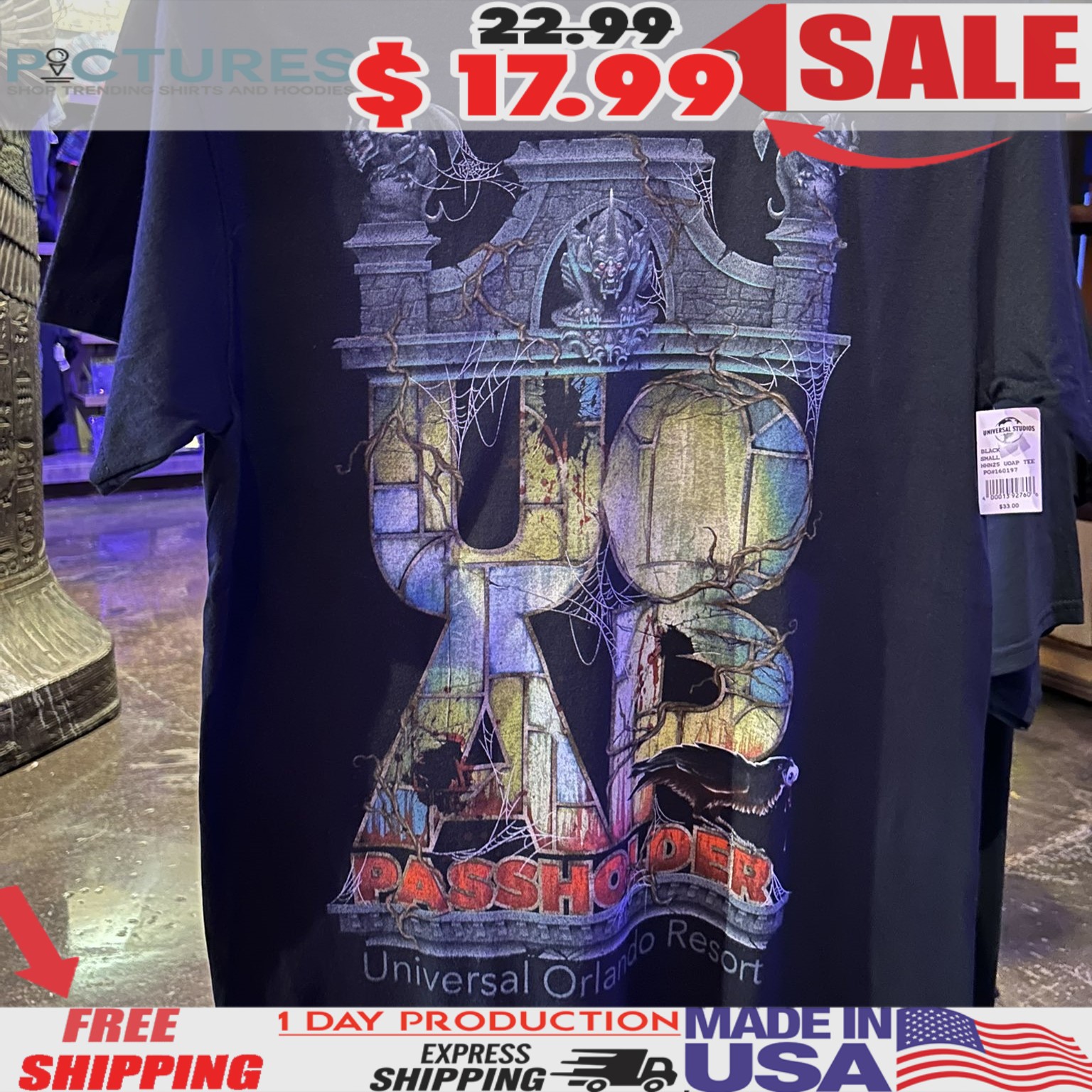 Passholder universal orlando resort HHN 34 Halloween Horror Nights 2025 T Shirt