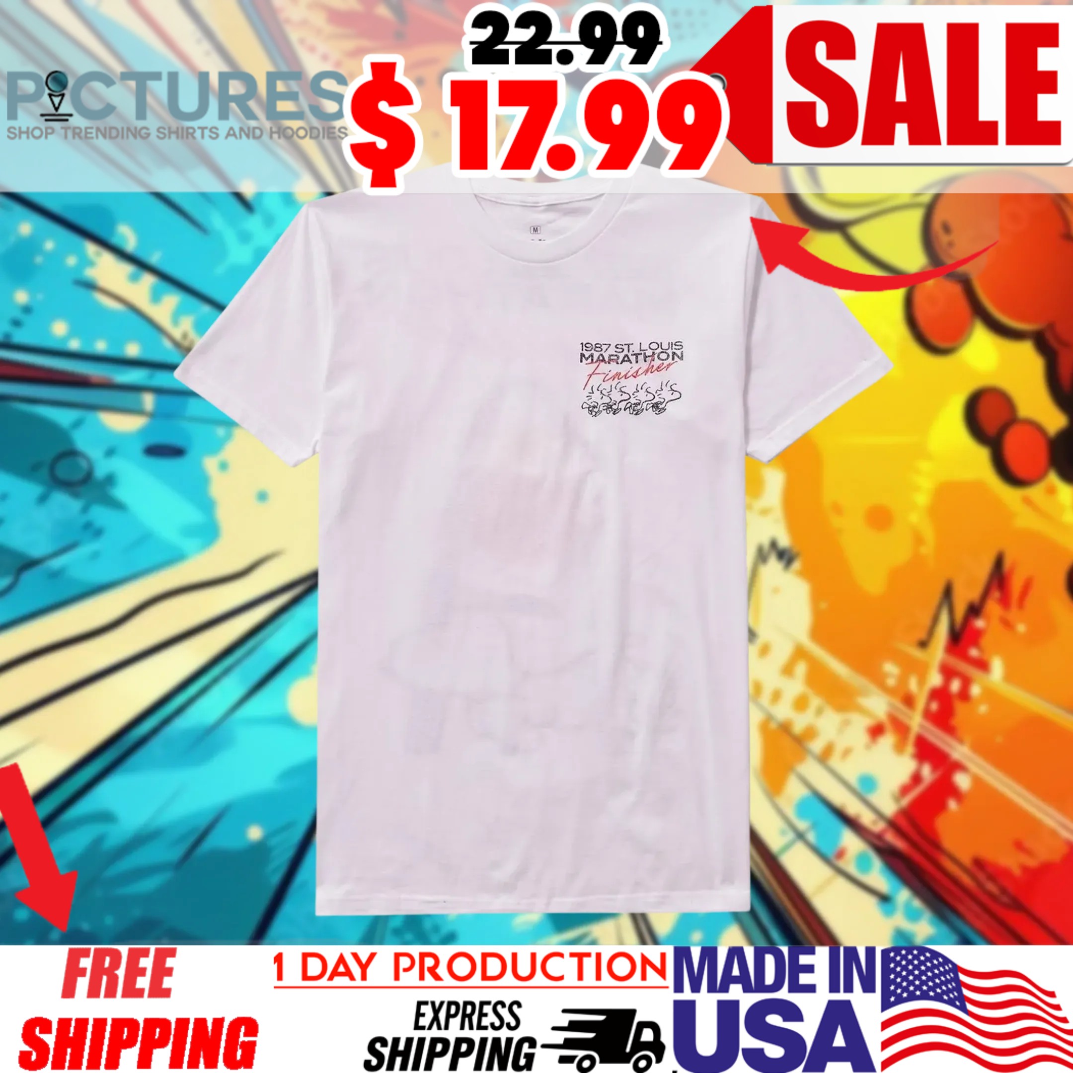 Peanuts 1987 St Louis Marathon Finisher Shirt