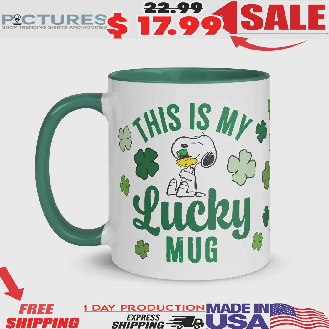 Peanuts Woodstock St Patrick's Day Lucky Mug 1 Peanuts Woodstock St Patrick's Day Lucky Mug