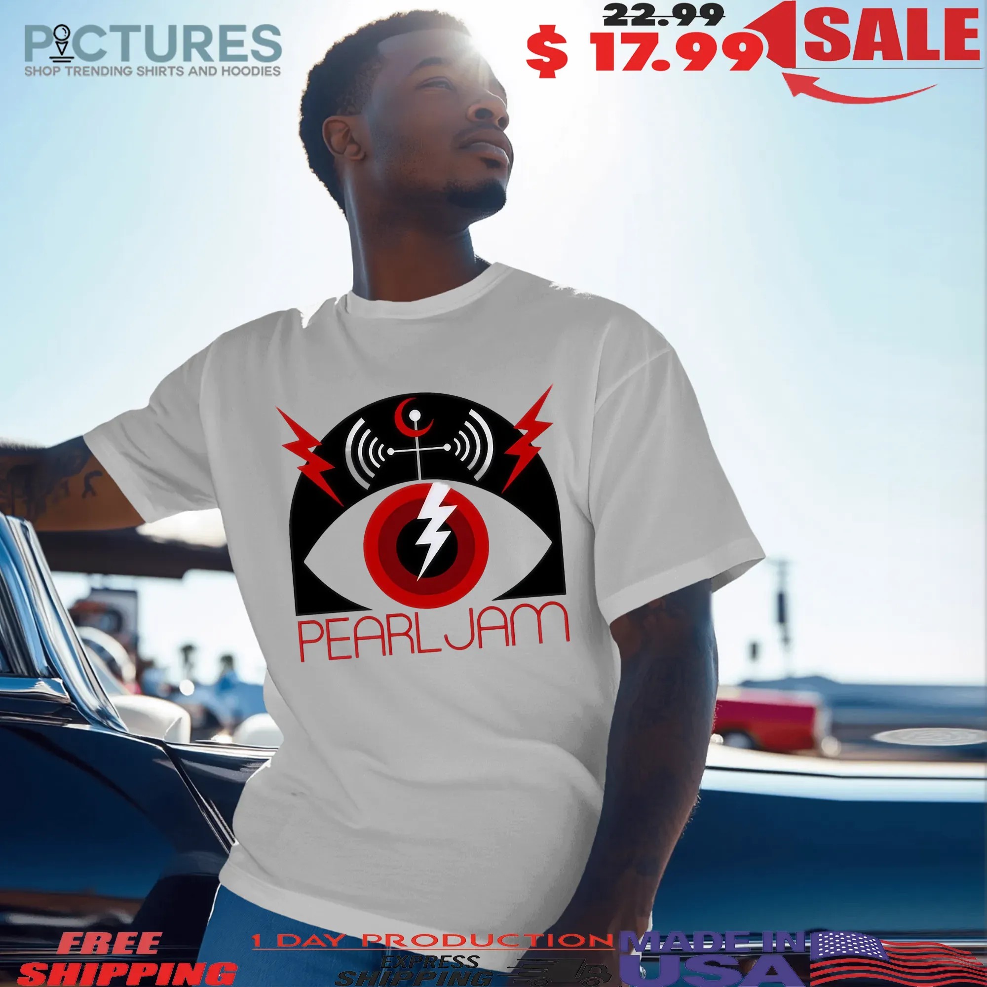Pearl Jam Lightning Bolt T Shirt