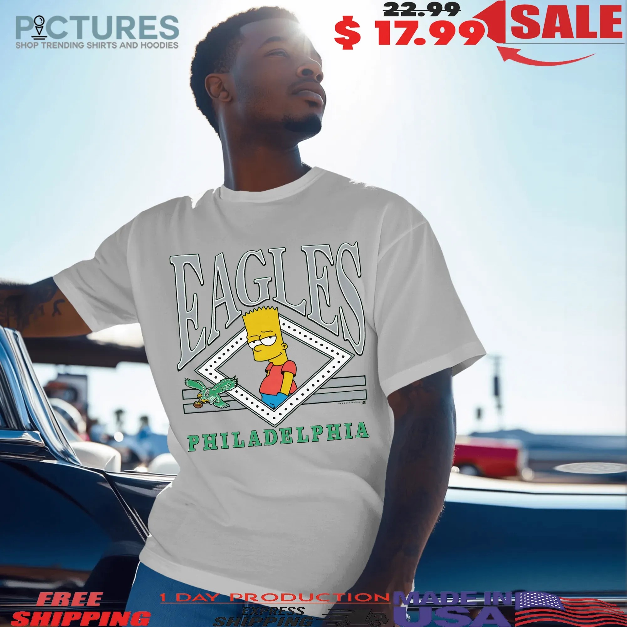 Philadelphia Eagles The Simpsons T Shirt