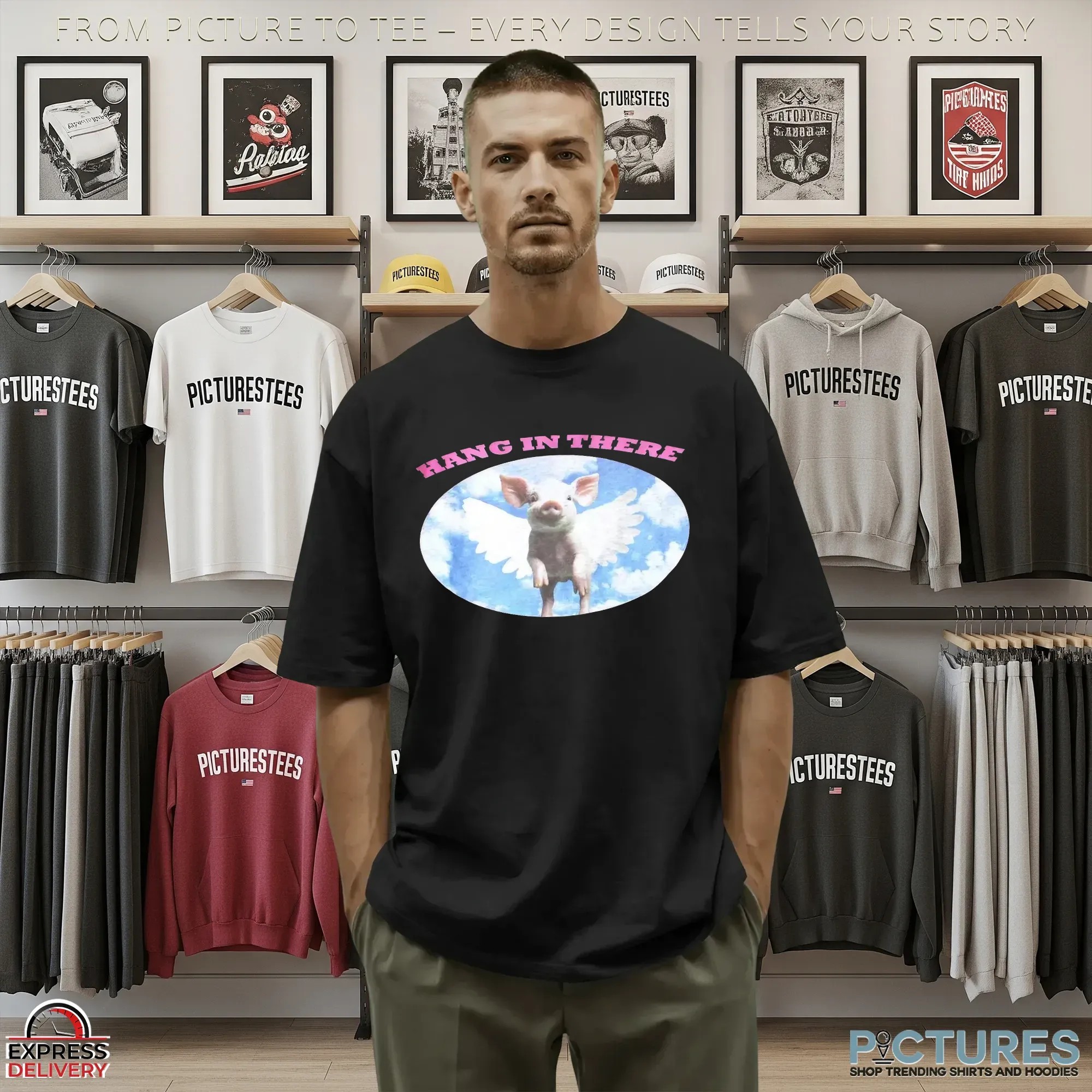 Pig Hang In There T Shirt