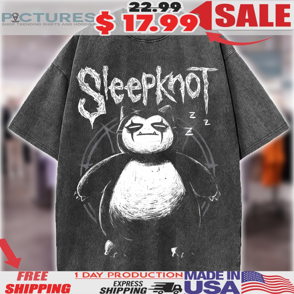 Pokémon Sleepknot Snorlax  Slipknot Metal Parody Shirt