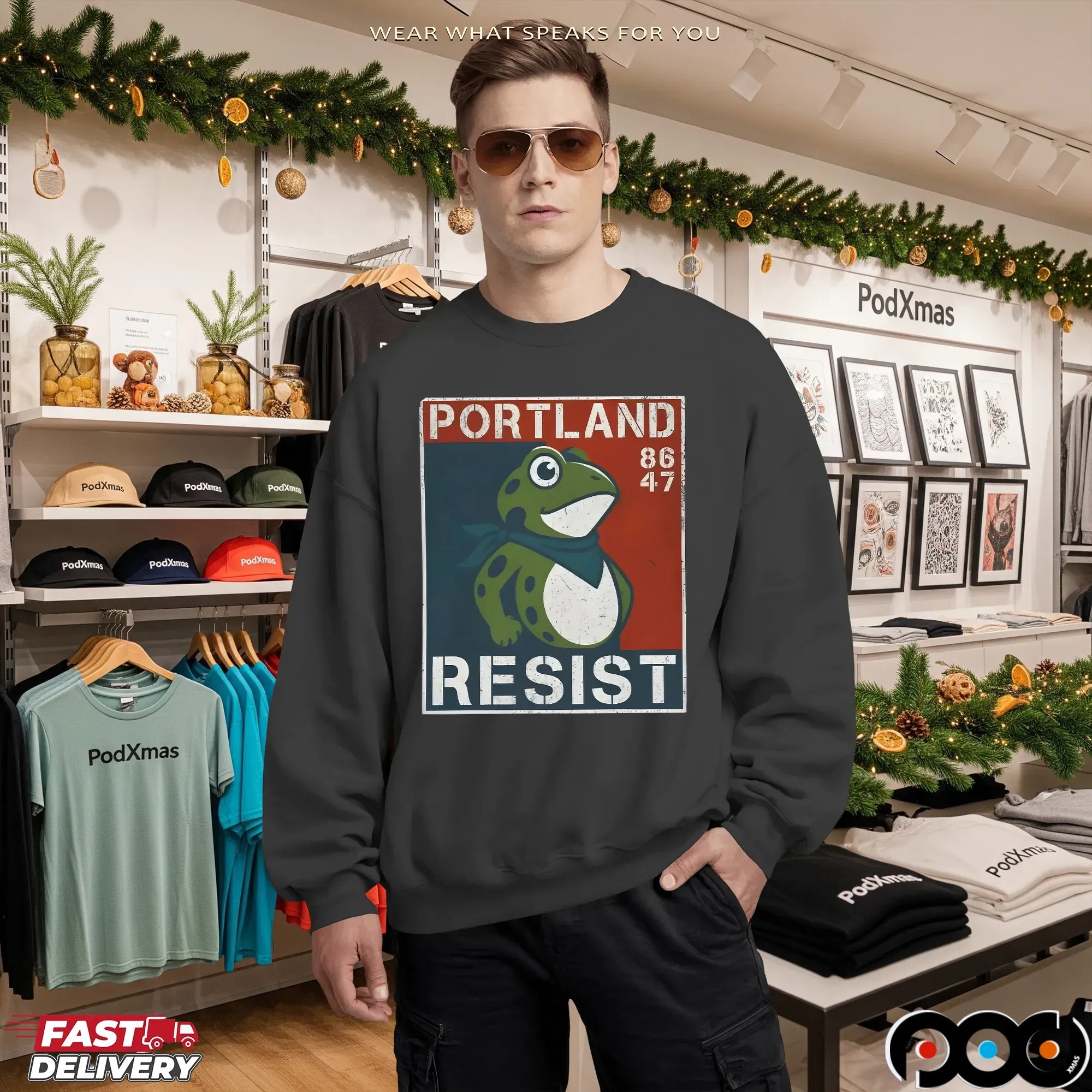 Portland Resist 8647 Frog T Shirt