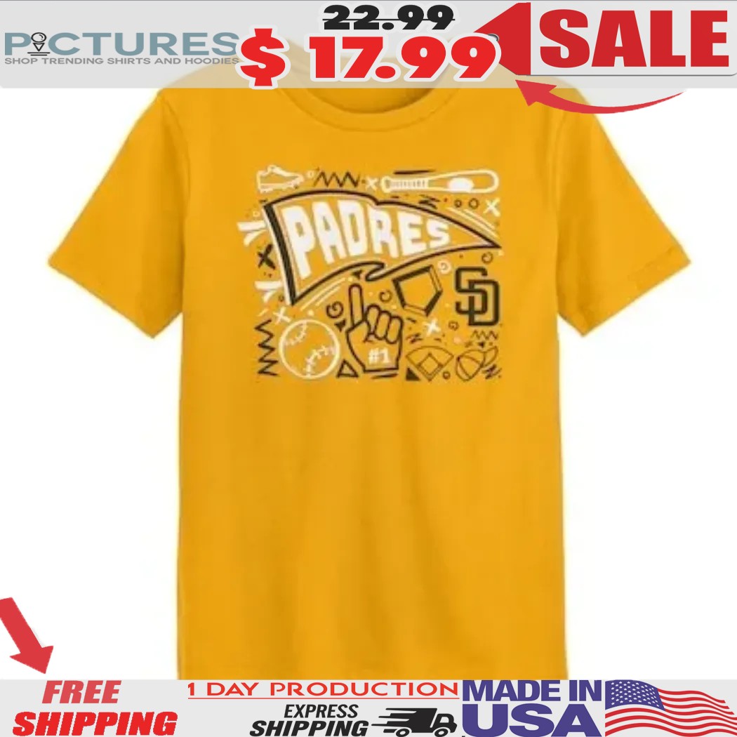 Preschool San Diego Padres Gold Ball Park Fun Shirt