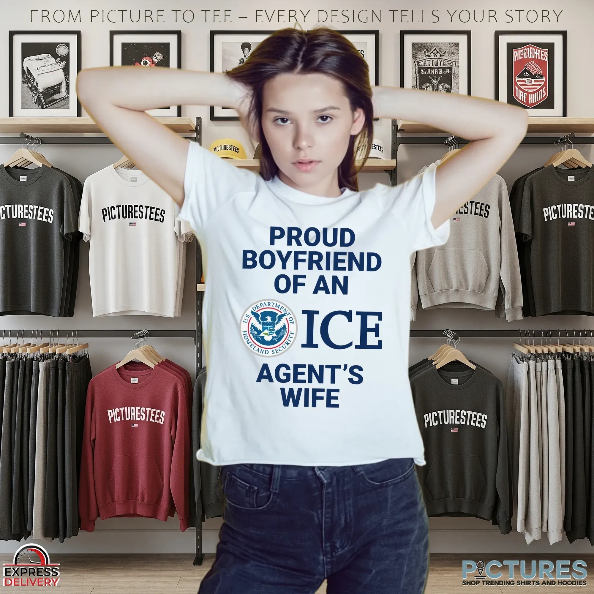 Proud Boyfriend Of An ICE Agent's Wife Us Department Of Homeland Security T Shirt 9 Proud Boyfriend Of An ICE Agent's Wife Us Department Of Homeland Security T Shirt
