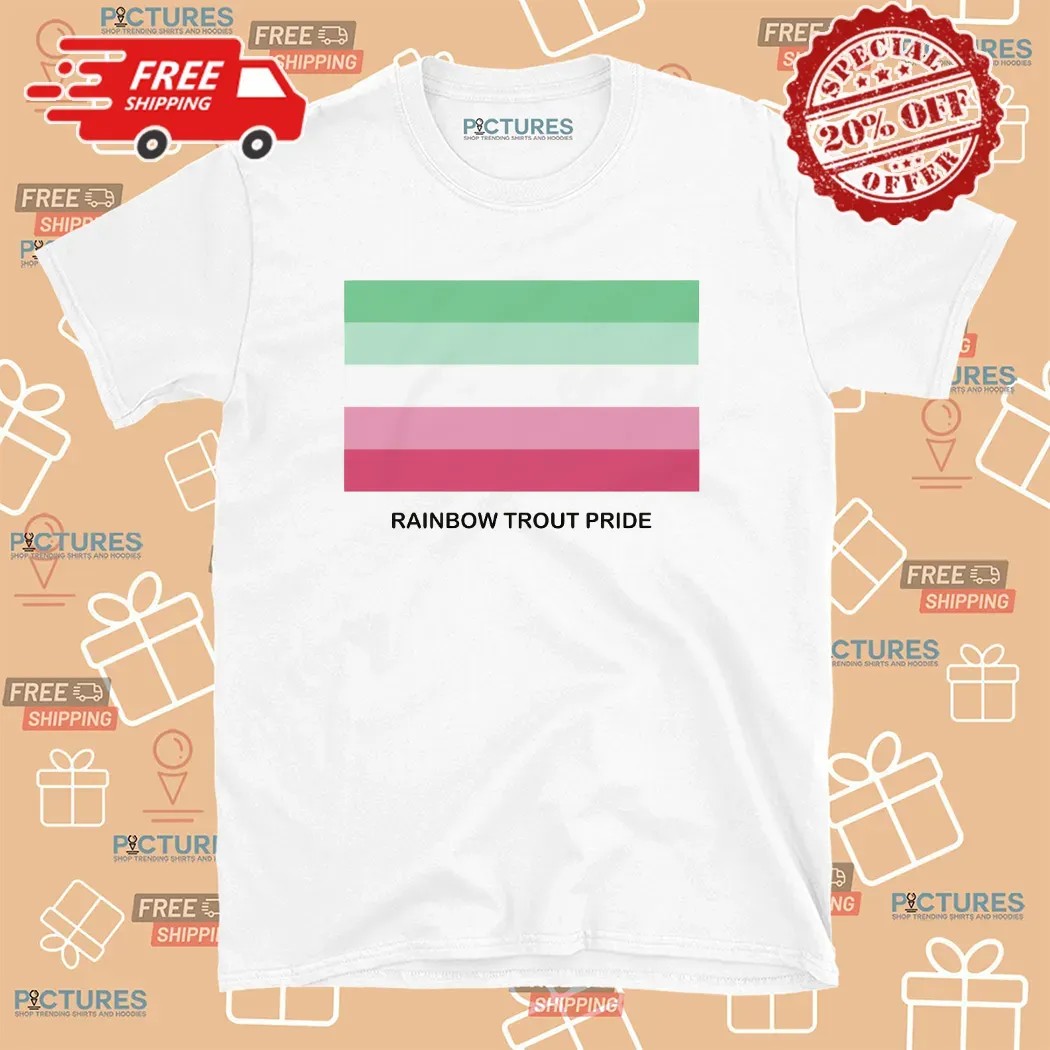 Rainbow Trout Fish Pride Flag T Shirt