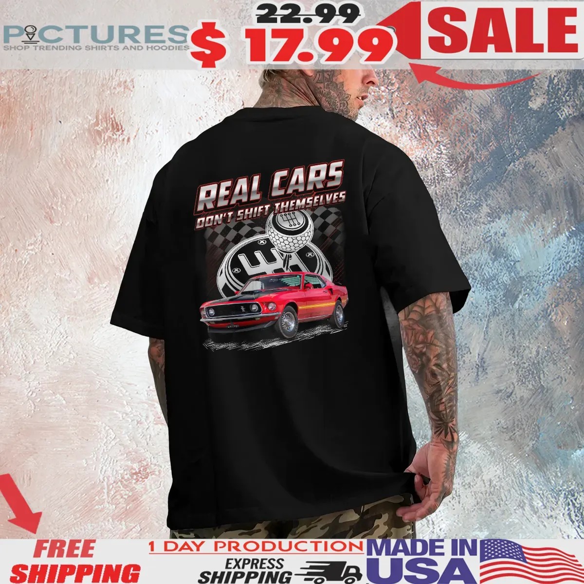 Real Cars Dont Shift Themselves Car Customized T Shirt