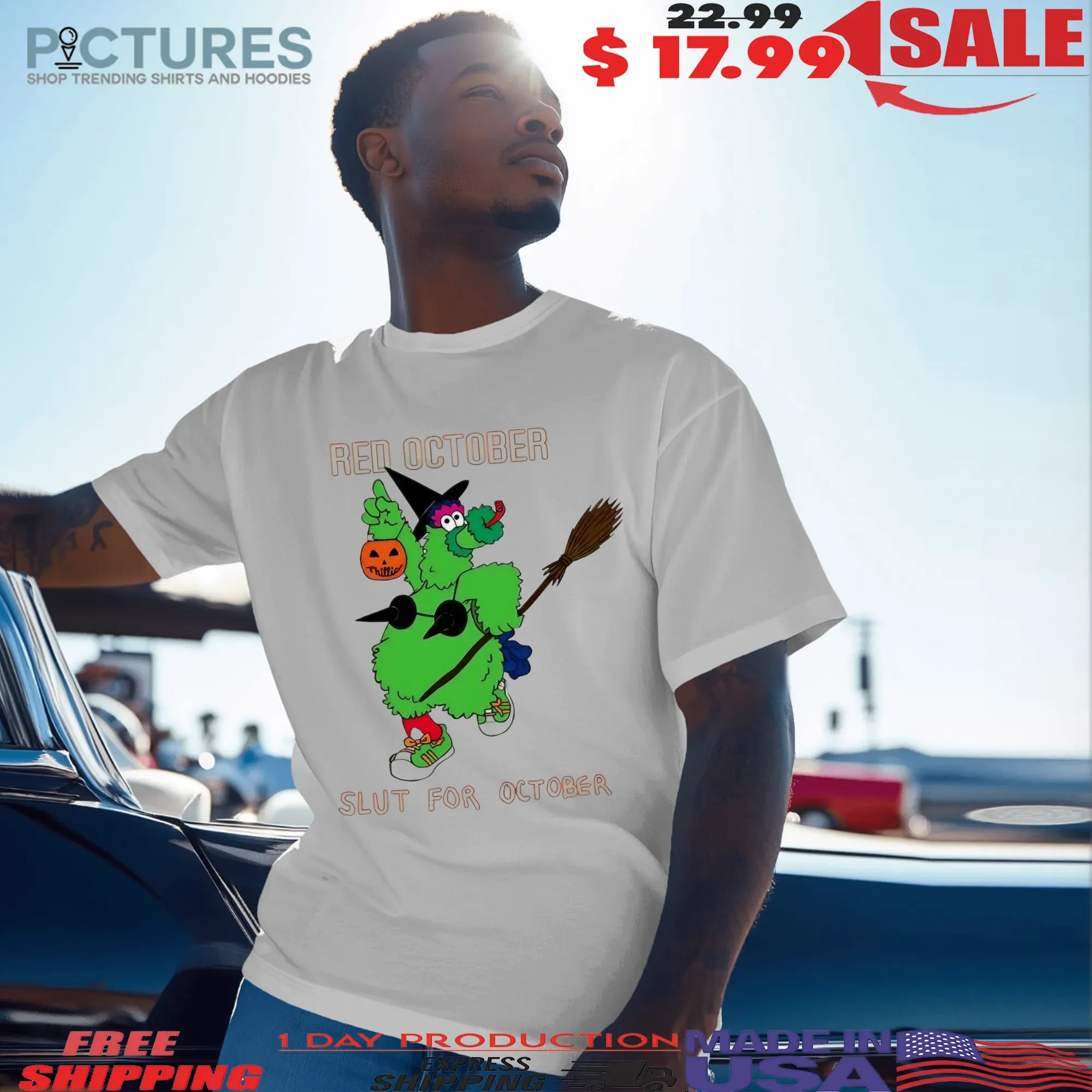 Red October Slut For October Philadelphia Phillies Phillie Phanatic Mascot Halloween T Shirt 7 Red October Slut For October Philadelphia Phillies Phillie Phanatic Mascot Halloween T Shirt