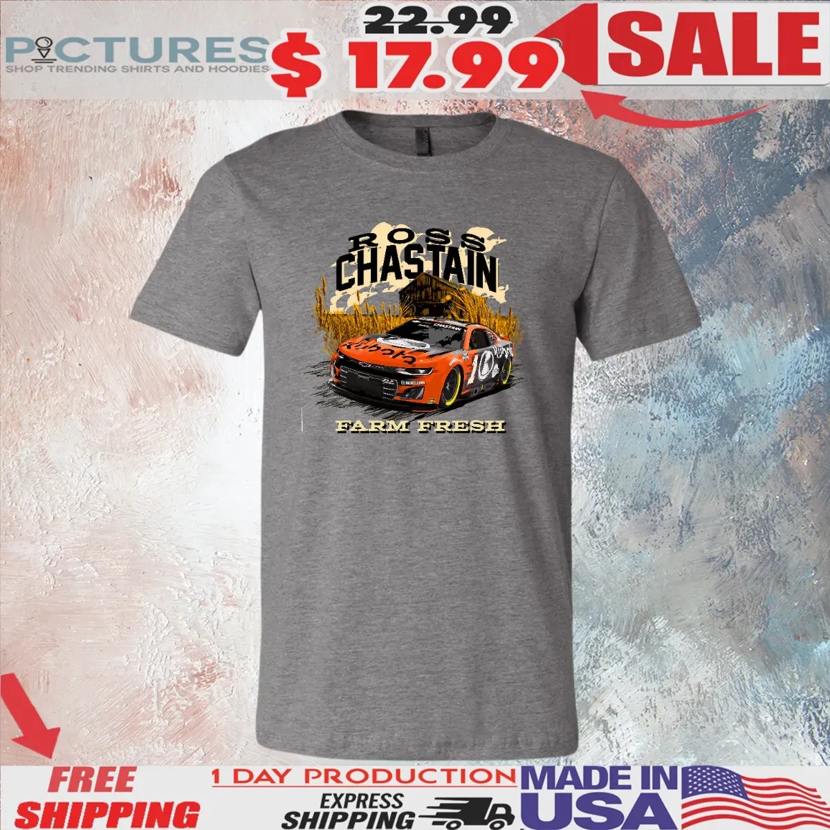 Ross Chastain No. 1 Kubota Farm Fresh T Shirt
