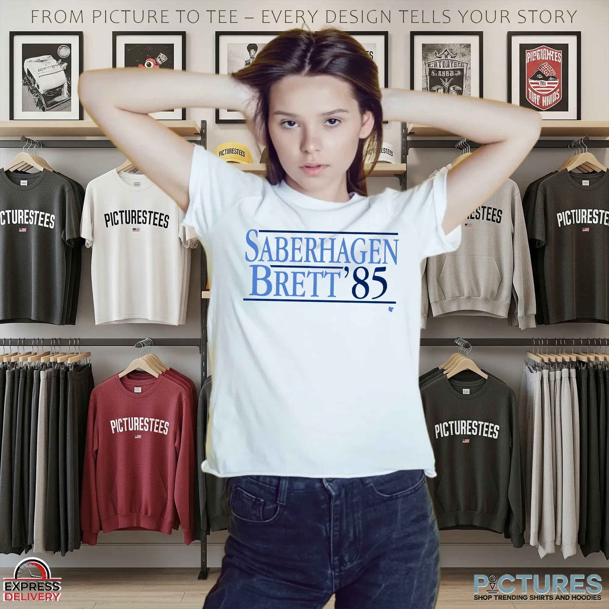 Saberhagen-Brett '85 Baseball Player T Shirt