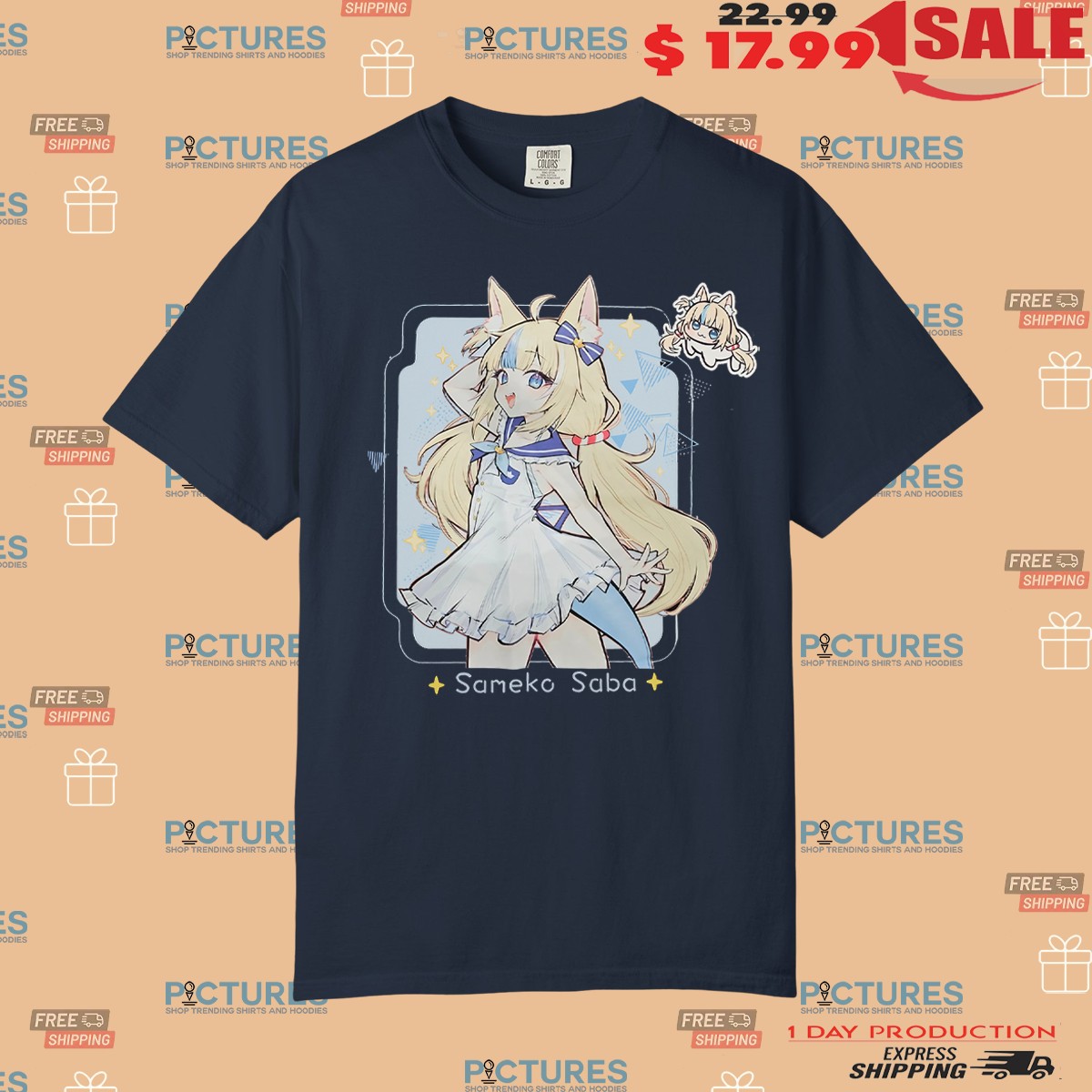 Sameko Saba pepah boat VTuber T Shirt