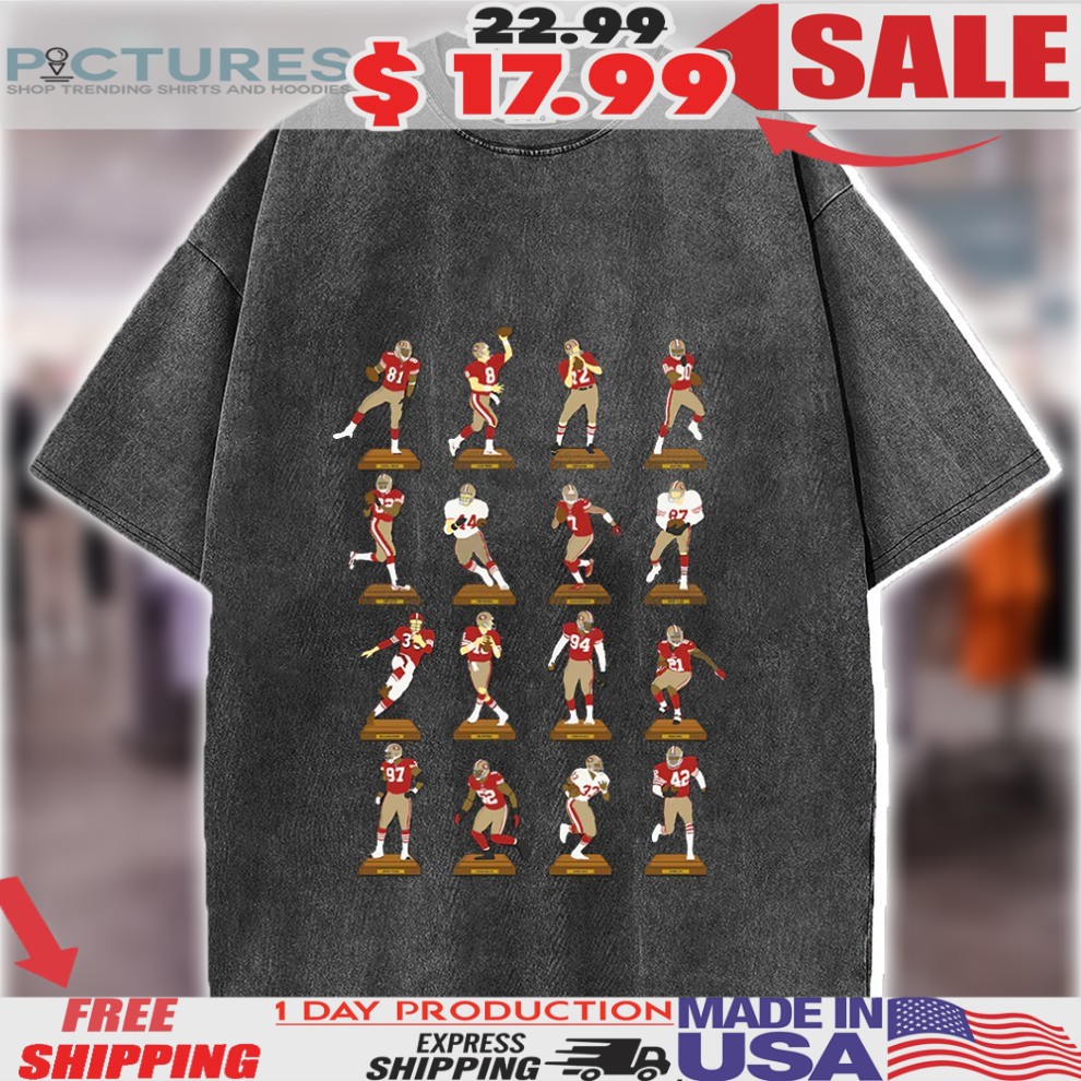San Francisco 49ers Inspired Legends Football Figures Tribute Shirt