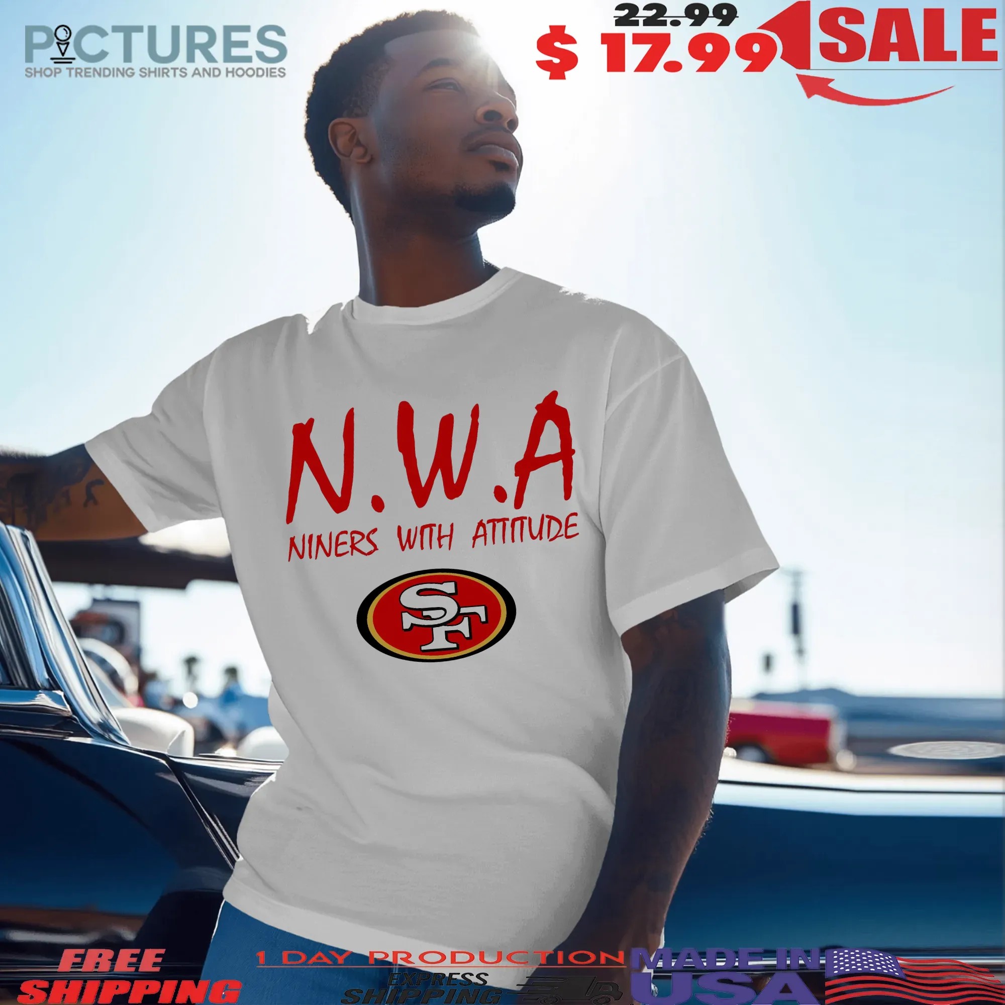 San Francisco 49ers NWA Niners with attitude T shirt