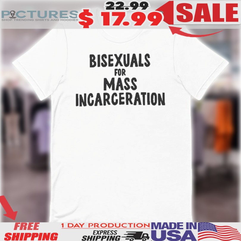 Sarah Sherman Wearing Bisexuals For Mass Incarceration Shirt