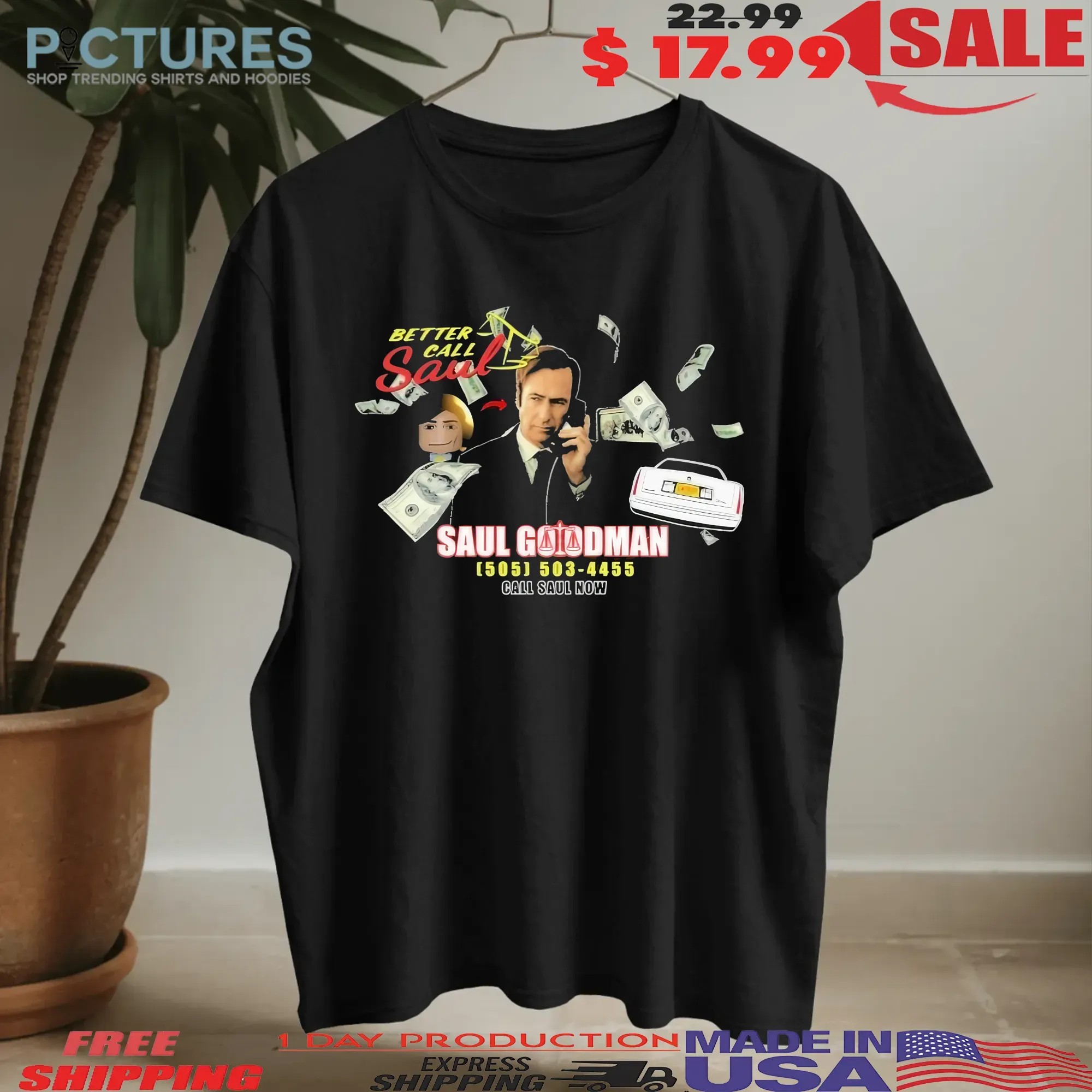 Saul Goodman Better Call Saul Now Hotline T Shirt