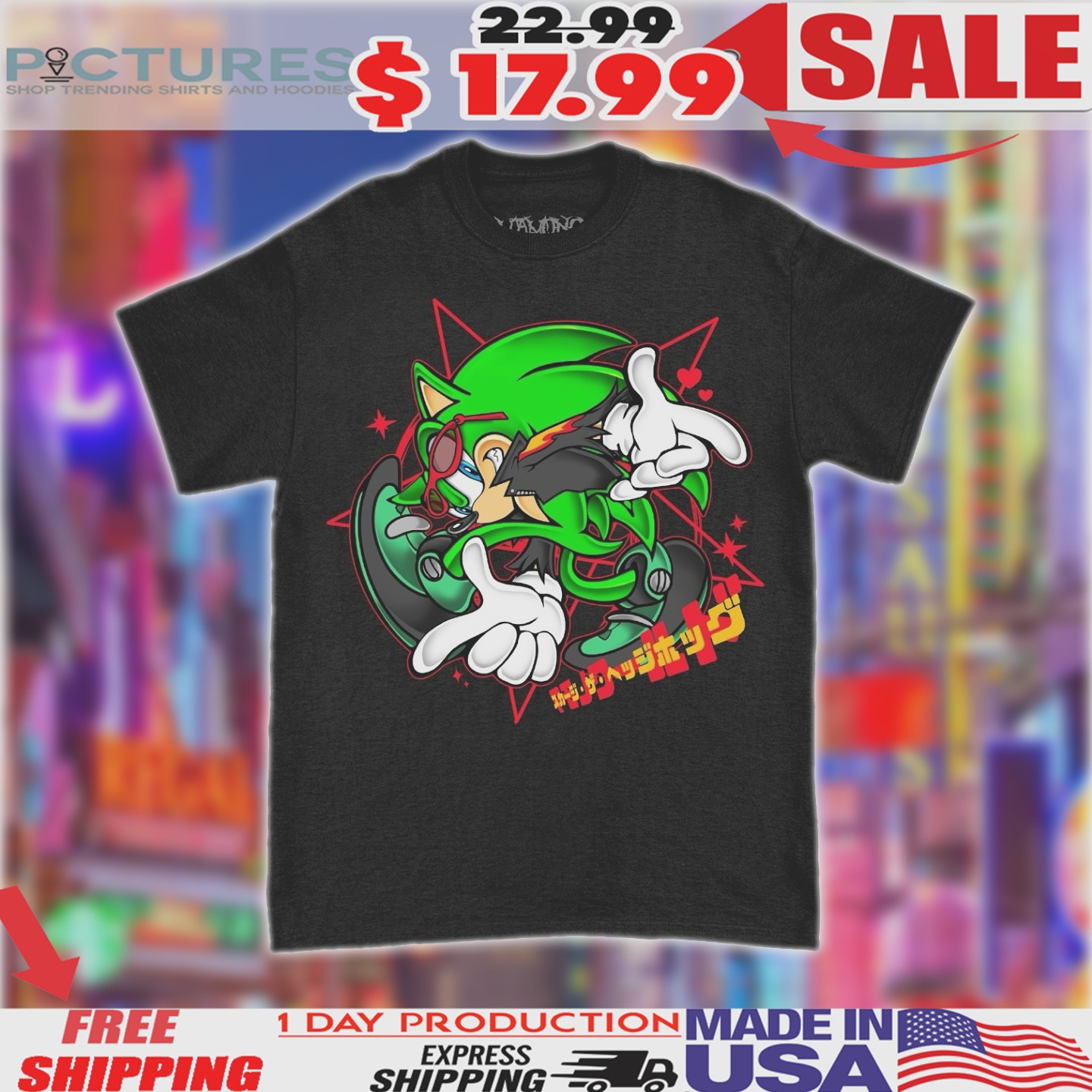 Scourge the Hedgehog Japanese Style Shirt