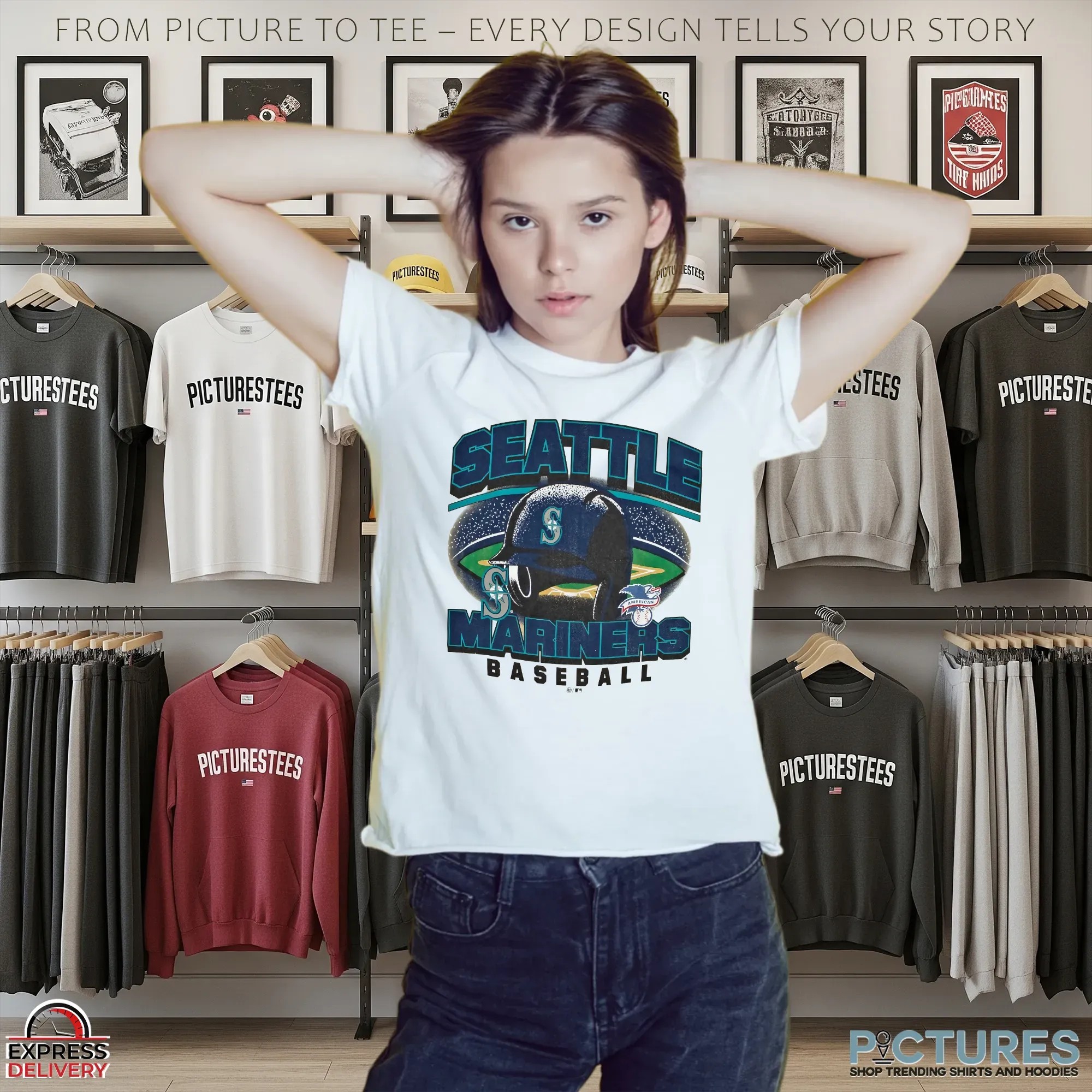 Sea!!!e Mar!ners Khaki Regional Foundation T-Shirt