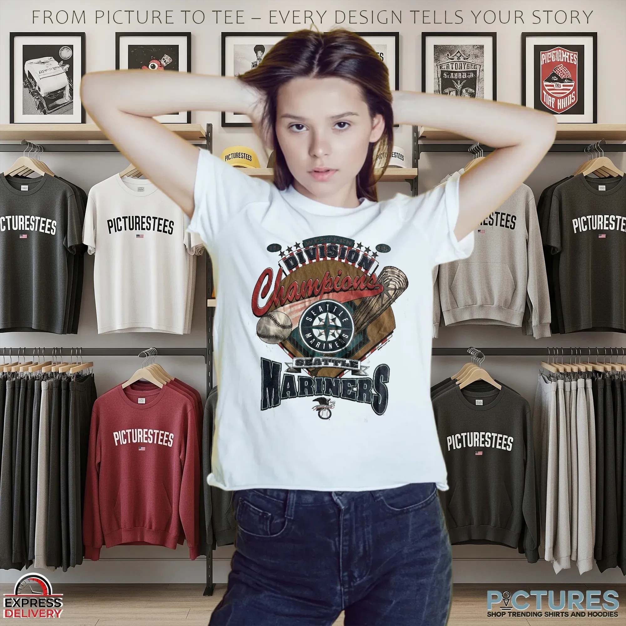 Seattle Mariners 1995 Western Division Champions T Shirt 10 Seattle Mariners 1995 Western Division Champions T Shirt