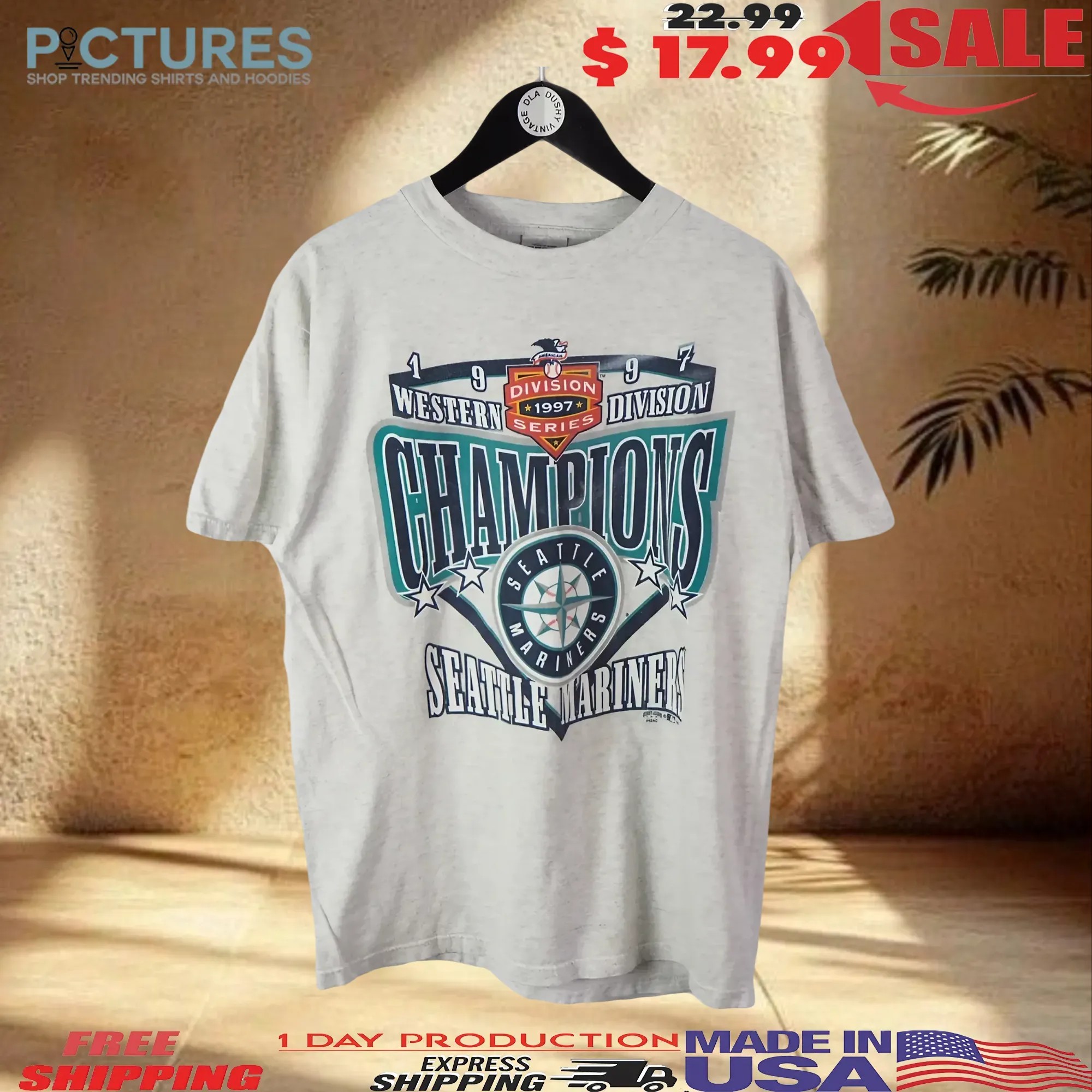 Seattle Mariners Western Division Series 1997 Champions T Shirt