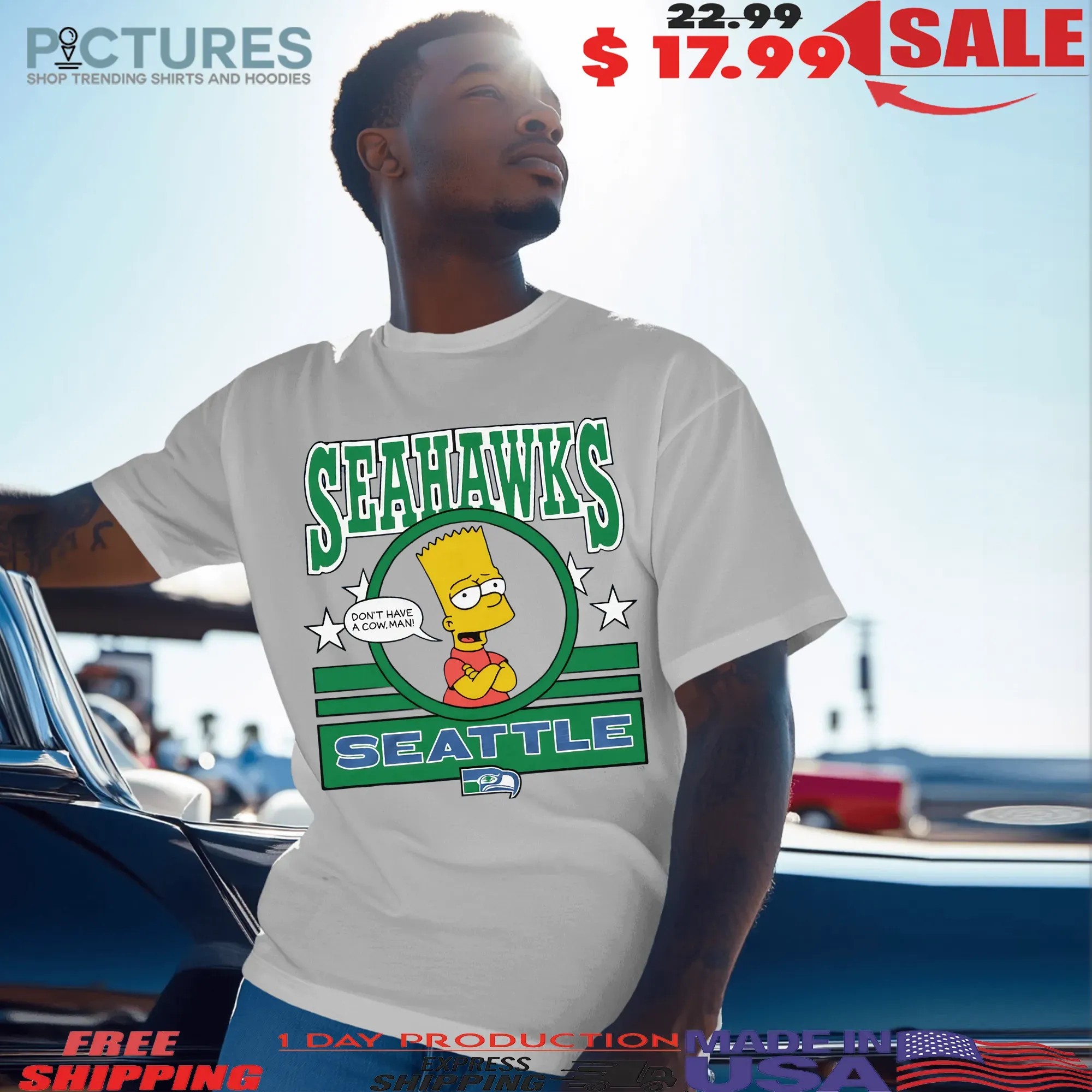 Seattle Seahawks Football The Simpsons Parody T Shirt