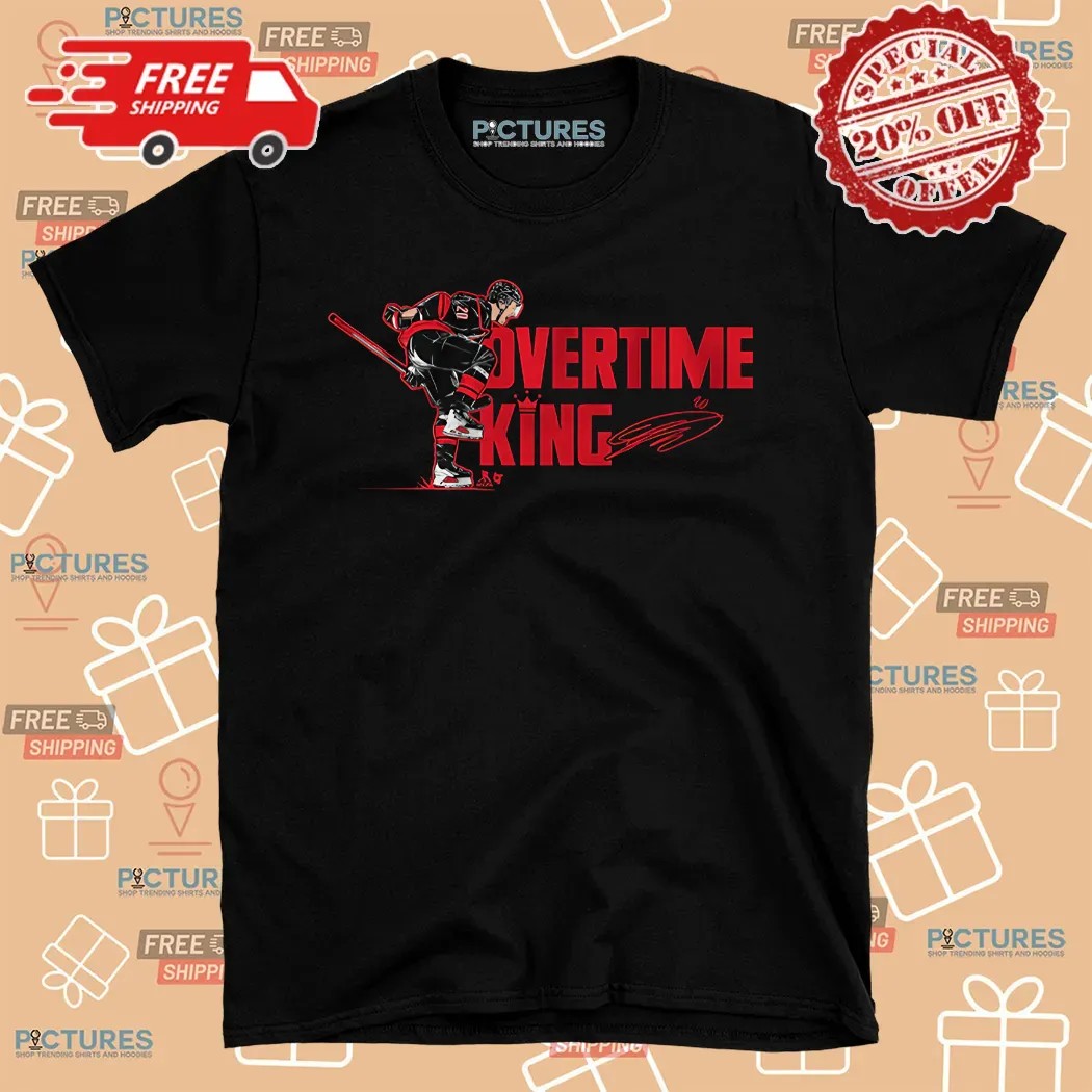 Sebastian Aho Carolina Hurricanes Hockey Overtime King Shirt 7 Sebastian Aho Carolina Hurricanes Hockey Overtime King Shirt