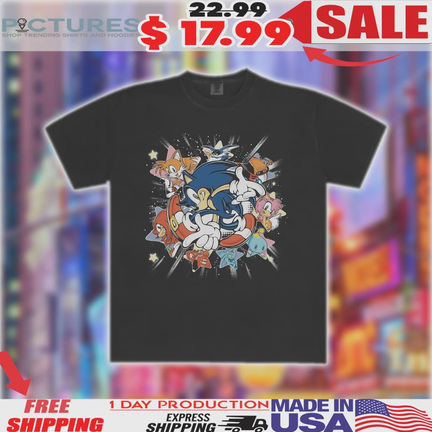 Shadow The Hedgehog Characters Shirt
