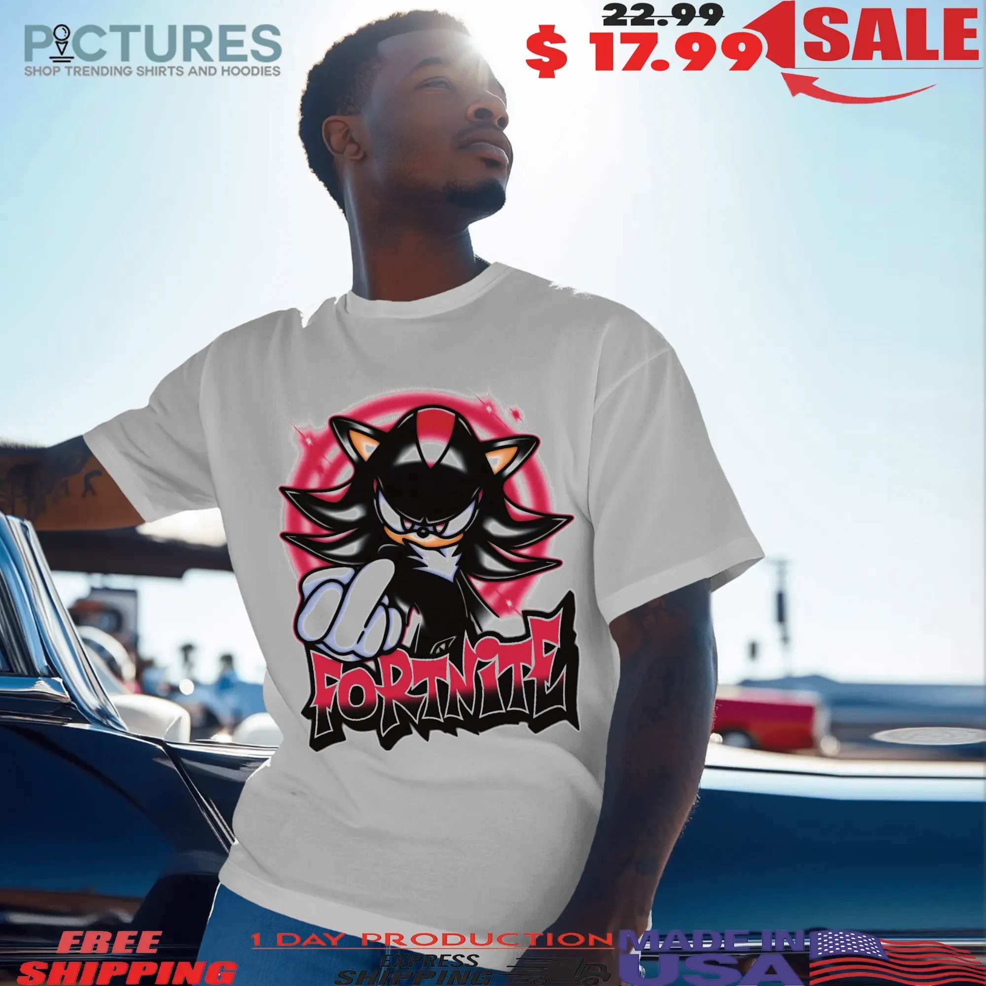 Shadow The Hedgehog Fortnite Middle Finger T Shirt