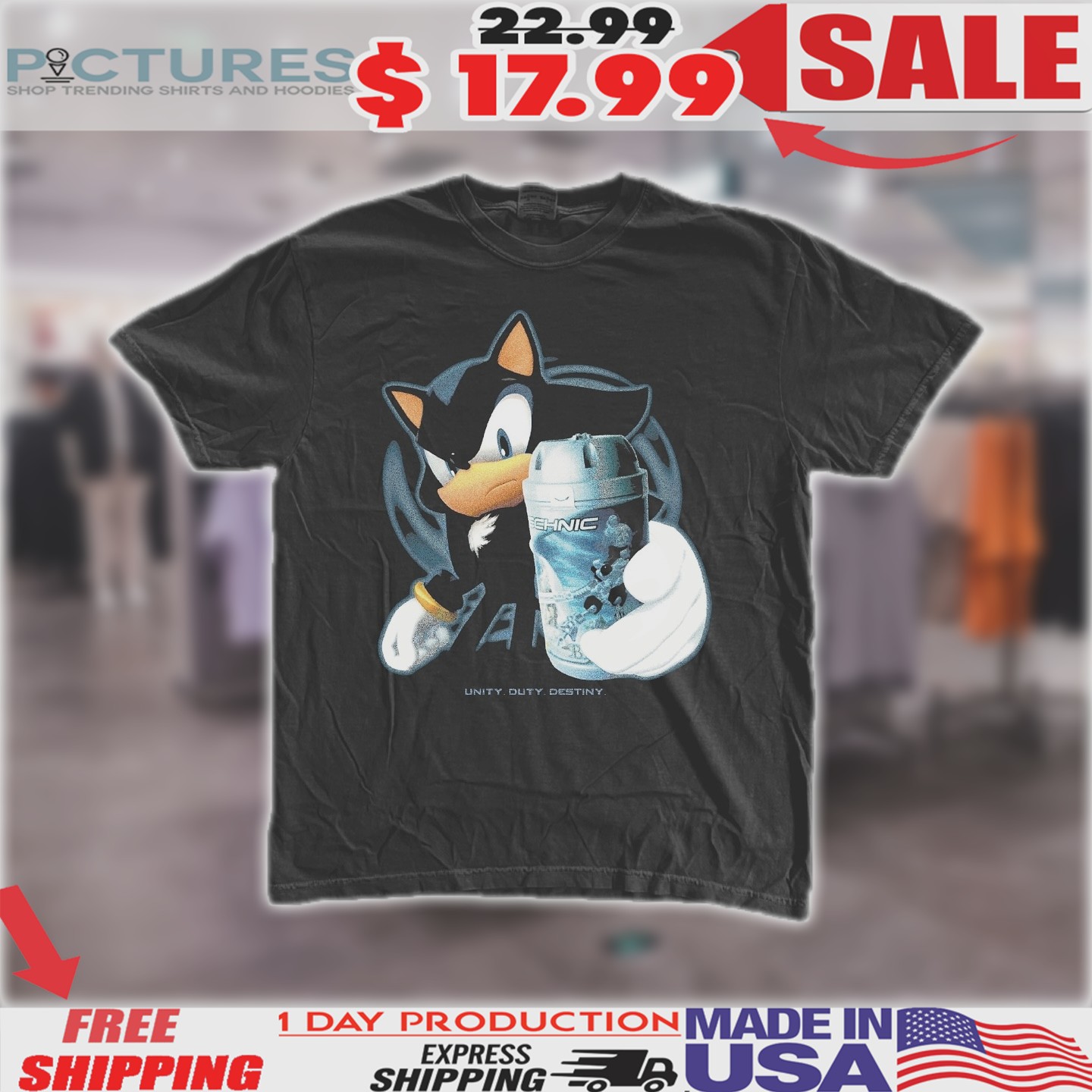 Shadow the Hedgehog Lego Bionicle Technic Unity Duty Destiny Shirt