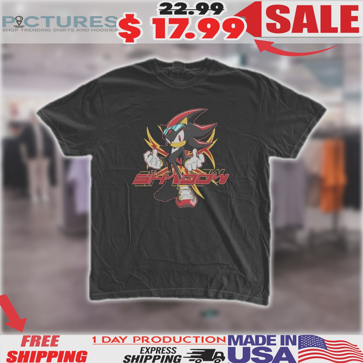 Shadow the Hedgehog Sk8r shirt