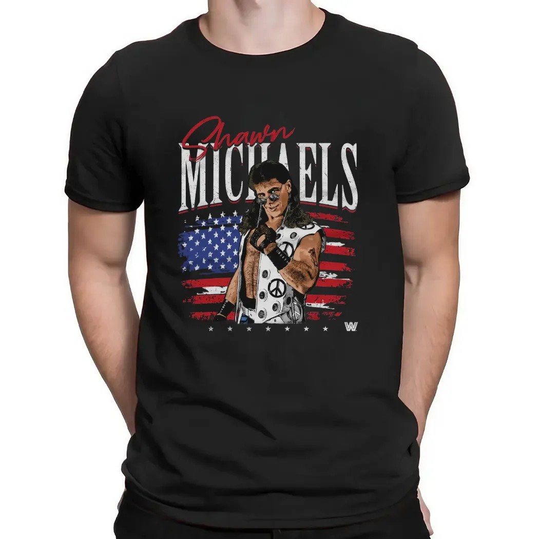 Shawn Michaels American Flag T Shirt