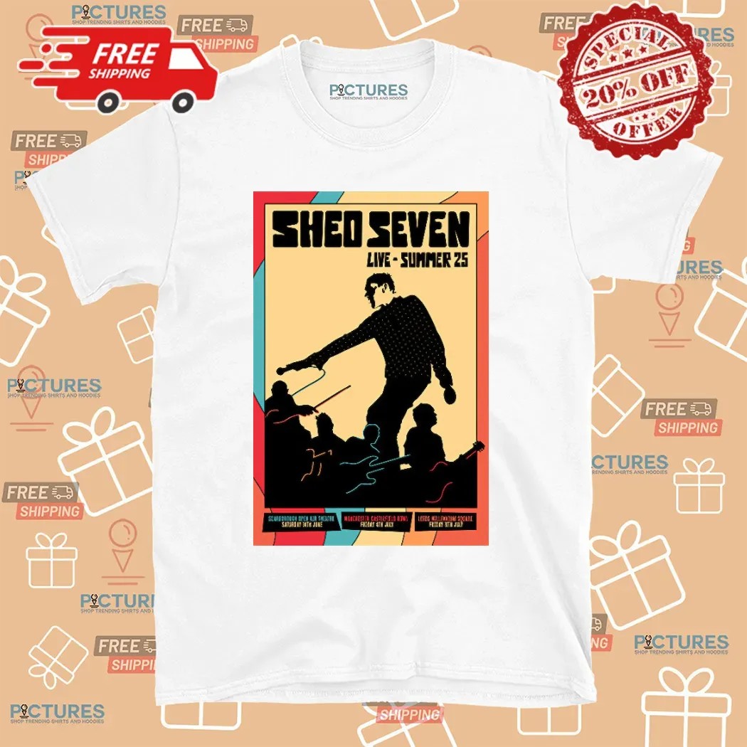Shed Seven Live Summer 25 Poster T Shirt