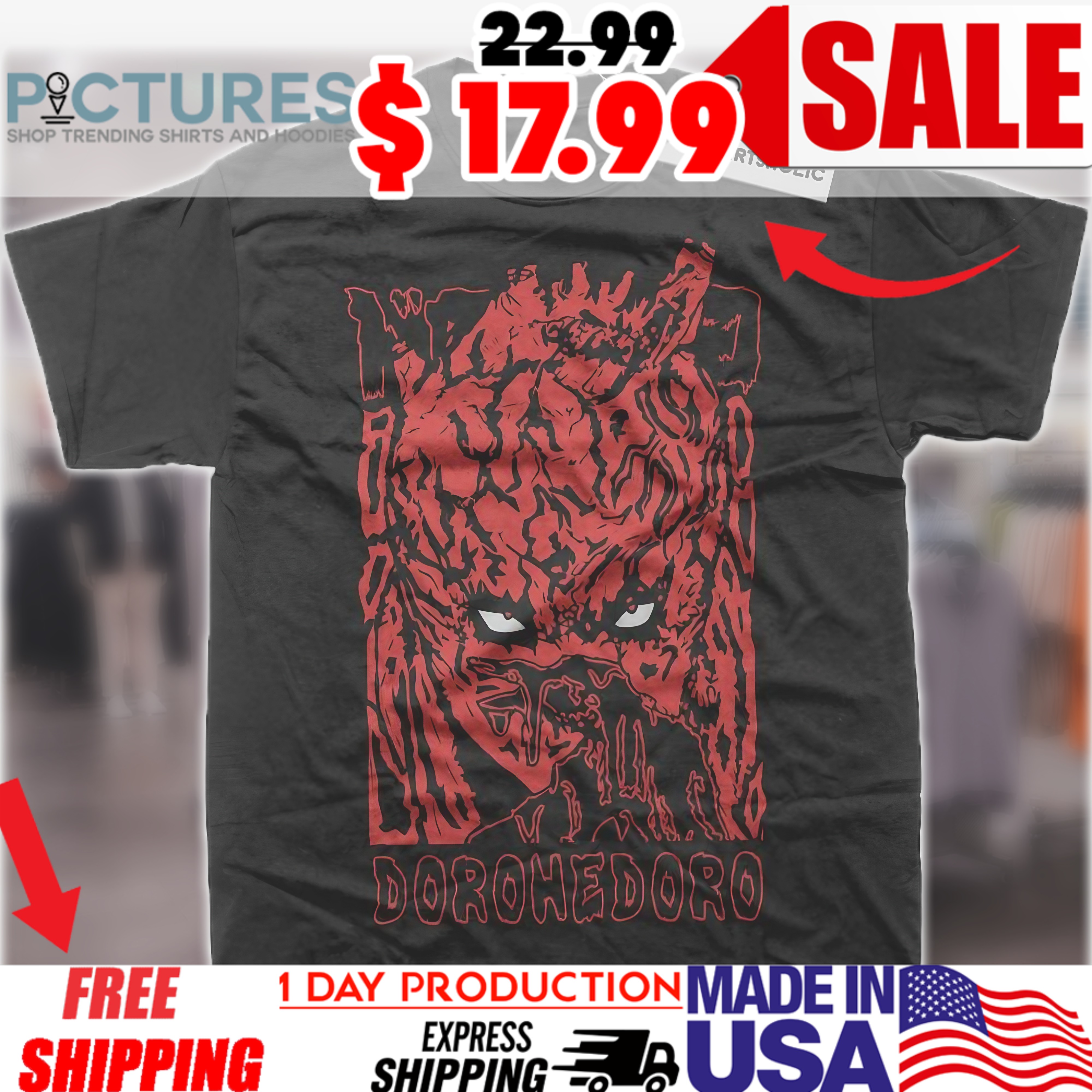 Shin Dorohedoro Metal Dark Aesthetic Anime Graphic Shirt