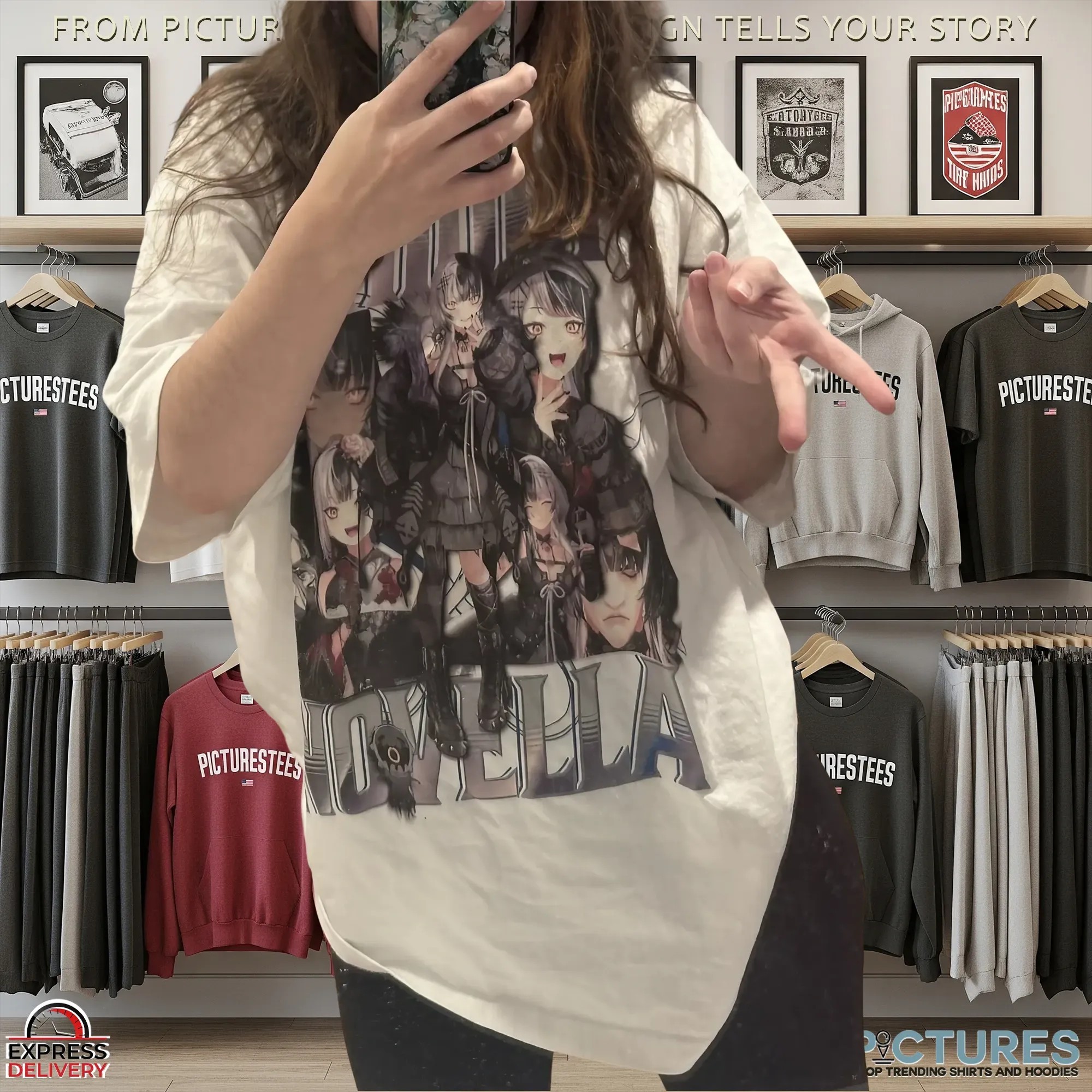 Shiori Novella Hololive VTuber Anime Graphic Bootleg T Shirt (1)