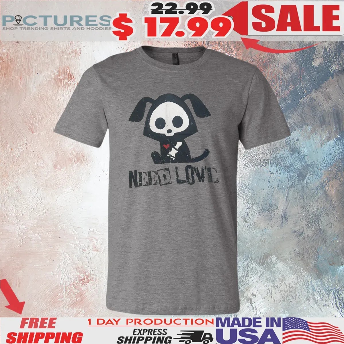 Skelanimals Need Love T Shirt