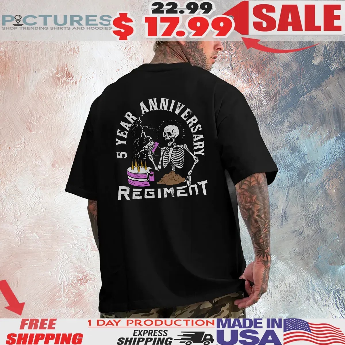 Skeleton 5 Year Anniversary Regiment Birthday Bash 2025 T Shirt 2 Skeleton 5 Year Anniversary Regiment Birthday Bash 2025 T Shirt