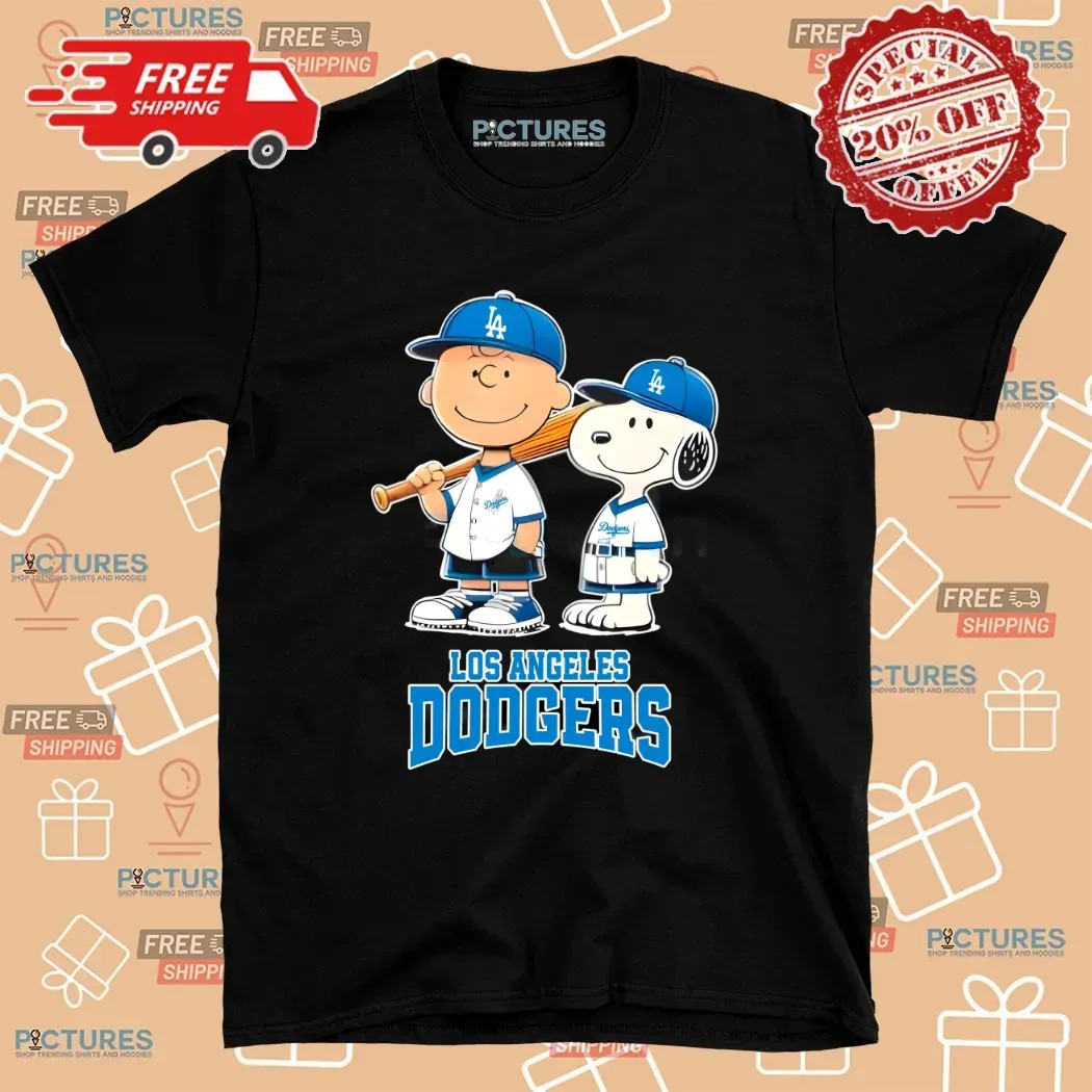 Snoopy Charlie Brown Dodgers Peanuts Style T Shirt