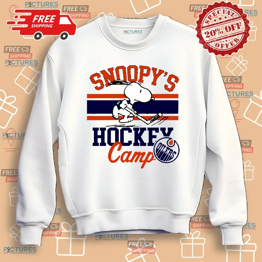 Snoopy Edmonton Oilers Snoopy’s Camp T Shirt