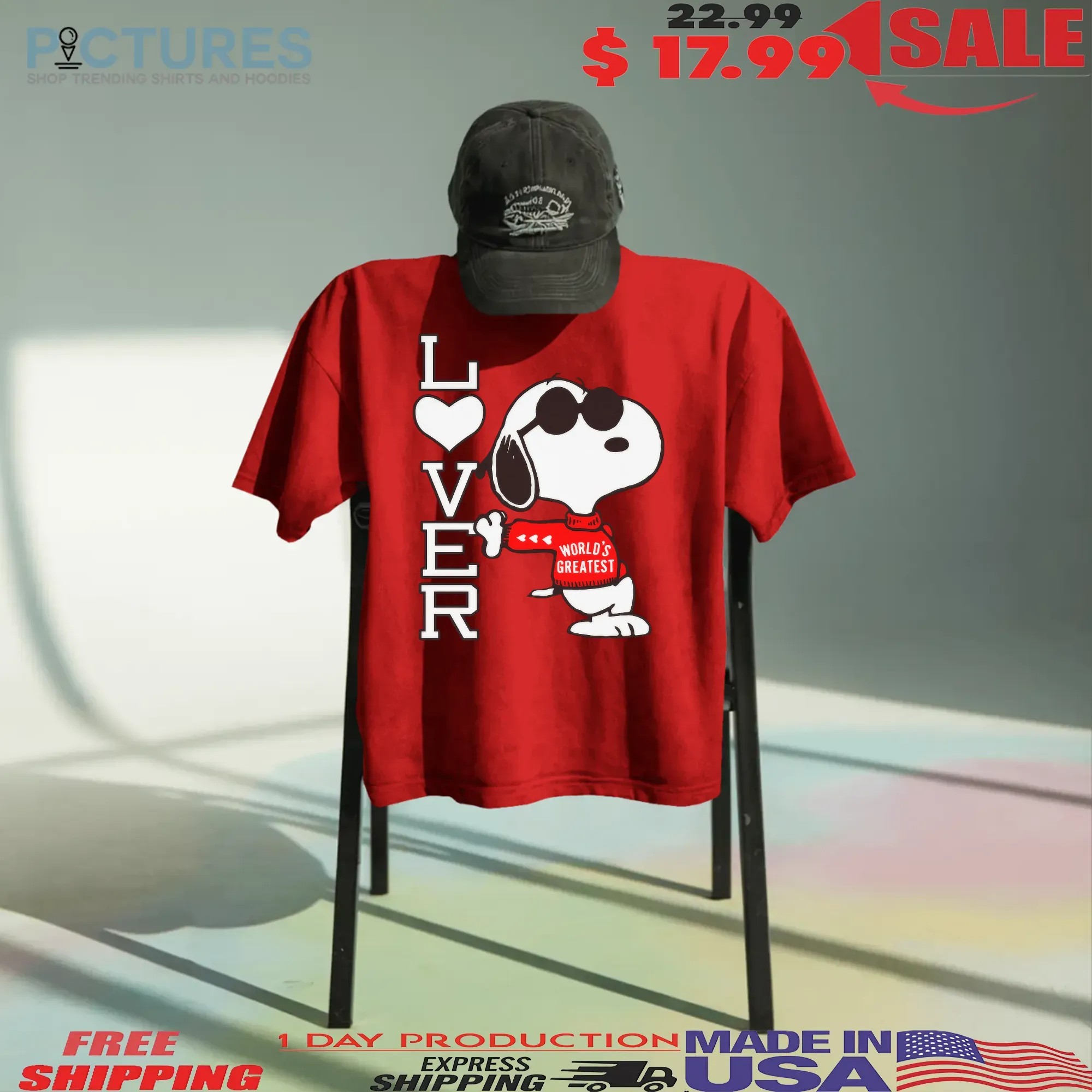 Snoopy The Peanuts World's Greatest Lover T Shirt