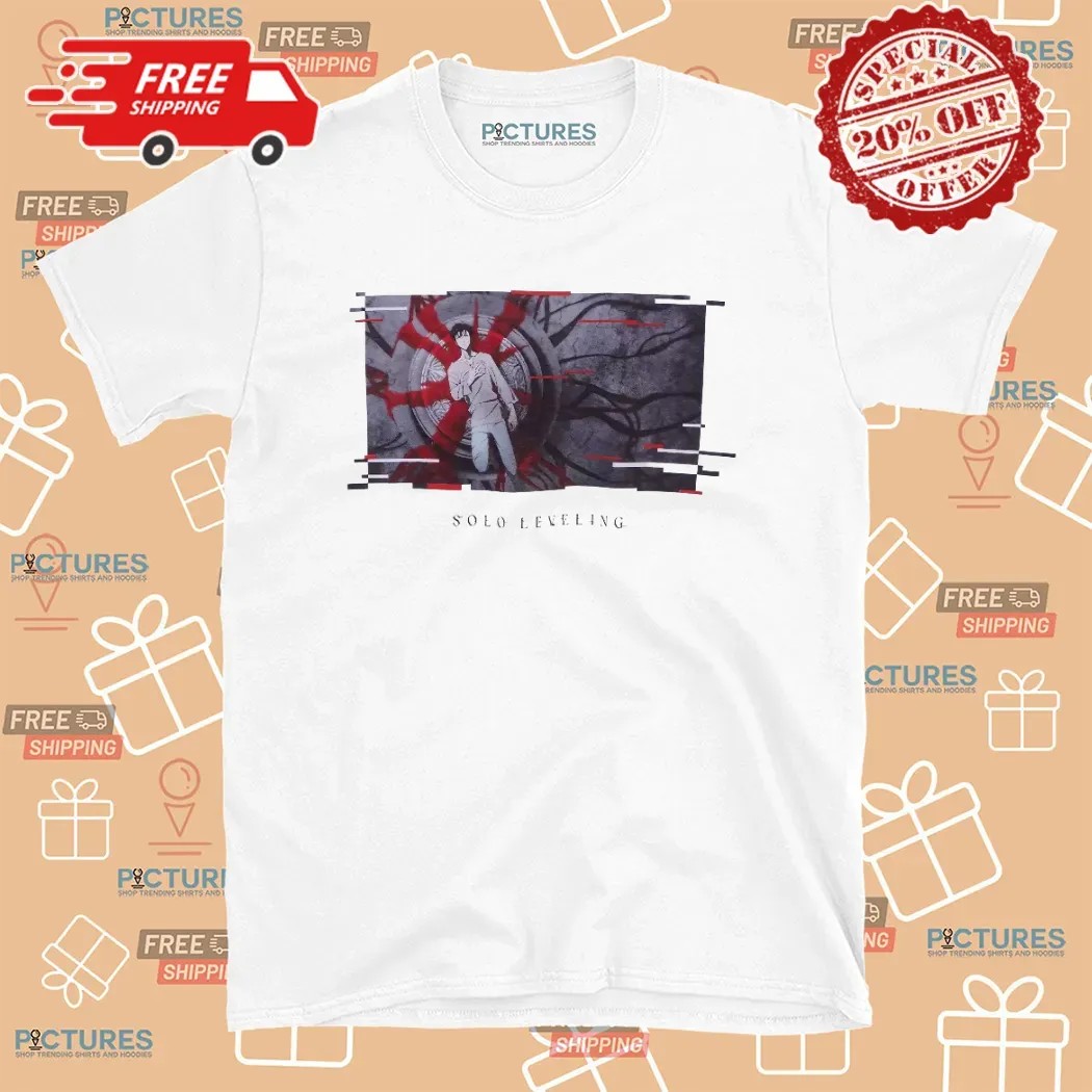Solo Leveling Sung Jinwoo Glitch Panel T Shirt