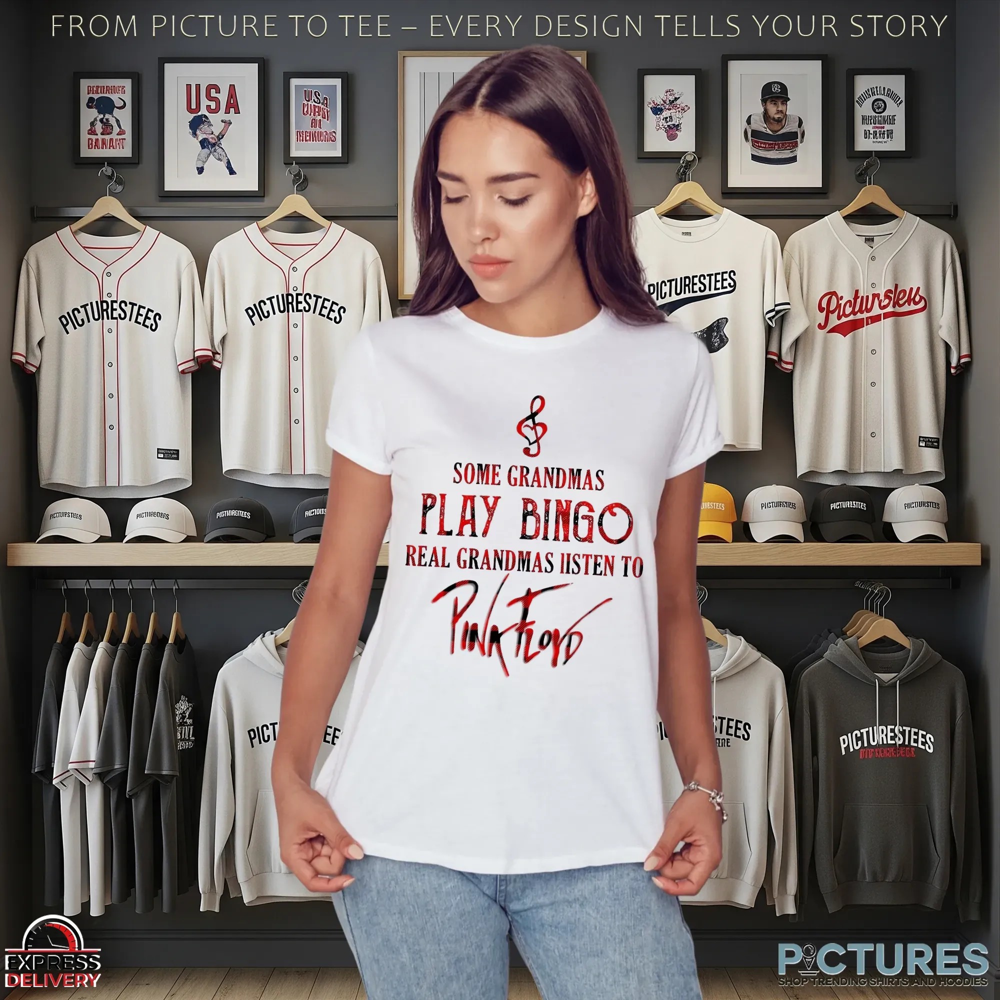 Some Grandmas Play Bingo Real Gandmas Listen To Pink Floyd T Shirt