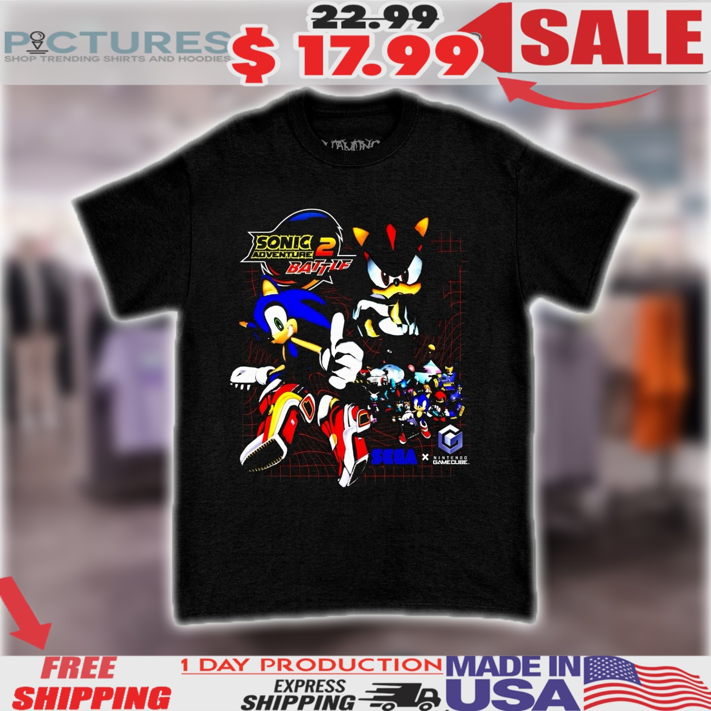 Sonic Adventure 2 Battle Sega Nintendo GameCube Shirt