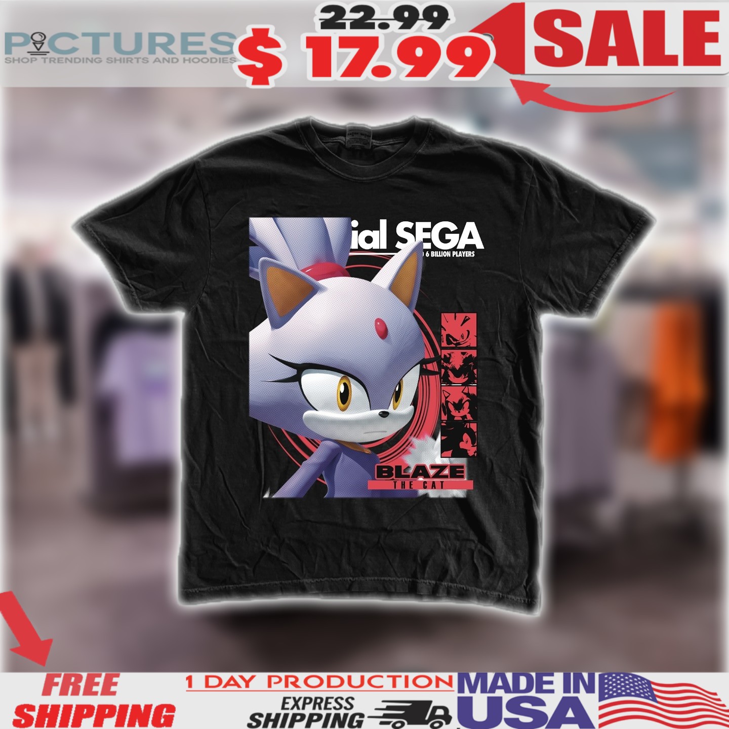 Sonic Blaze The Cat Sega Dreamcast Shirt