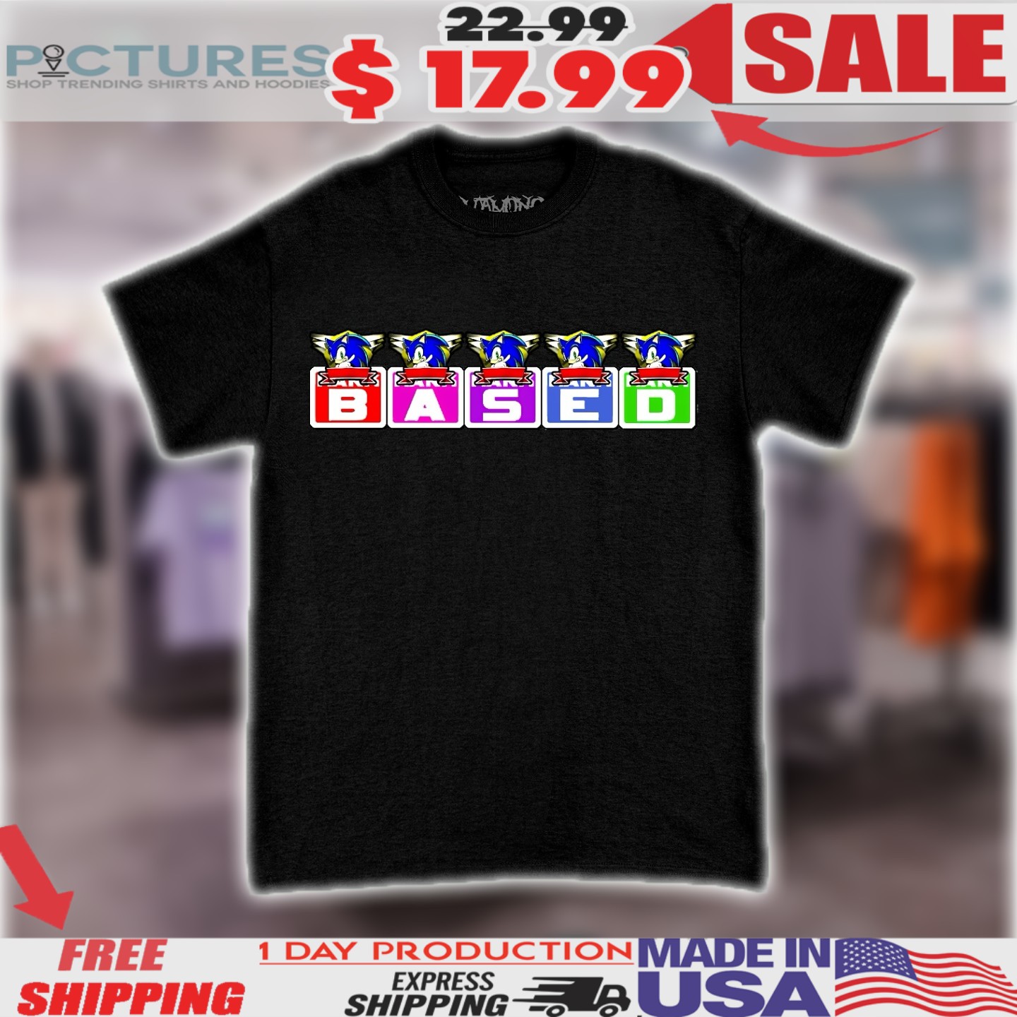 Sonic The Hedgehog Based Shirt