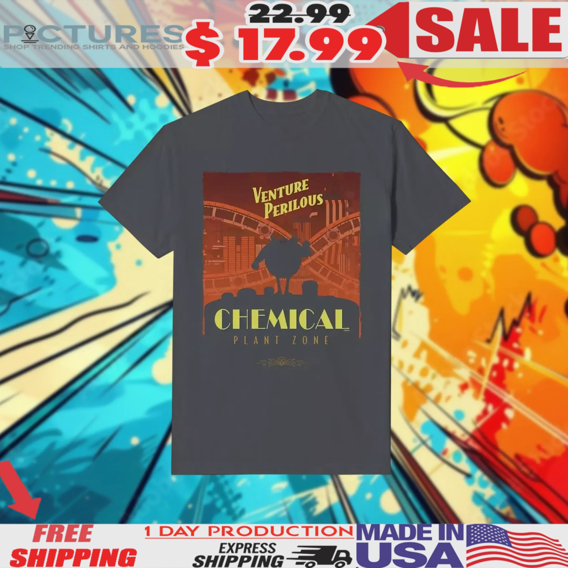 Sonic The Hedgehog Chemical Plant Zone Venture Perilous Shirt
