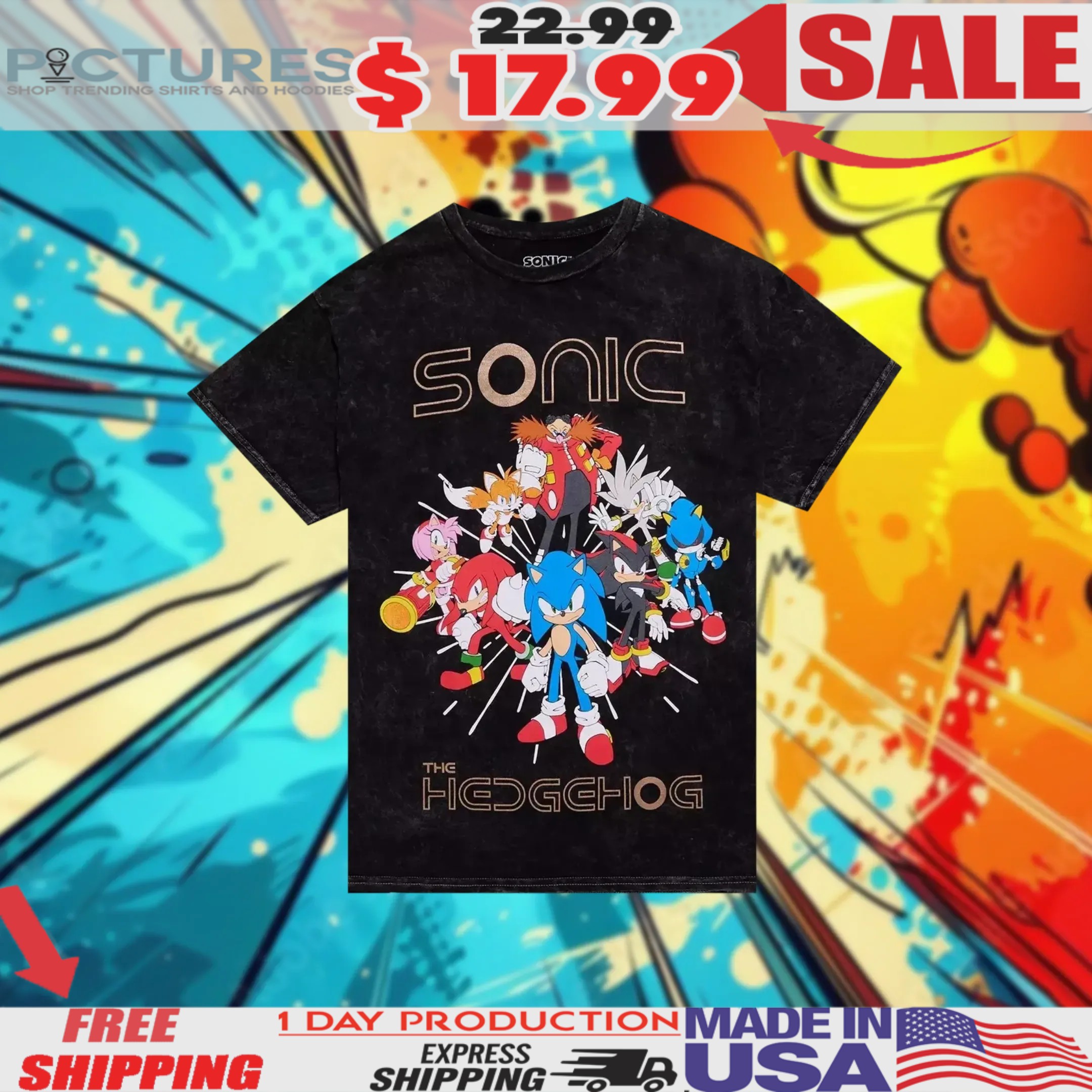 Sonic The Hedgehog Group Shirt