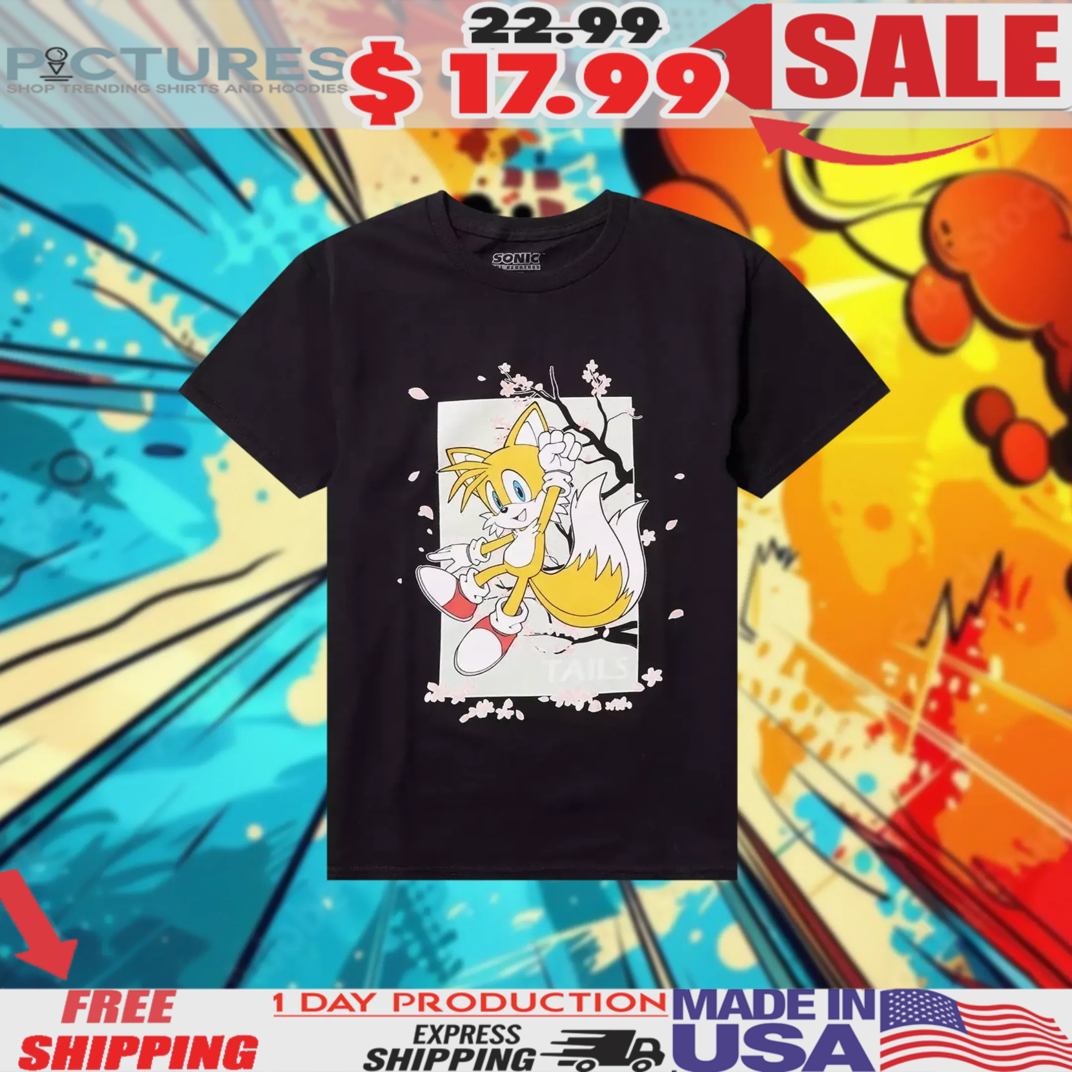 Sonic The Hedgehog Tails Sakura Shirt
