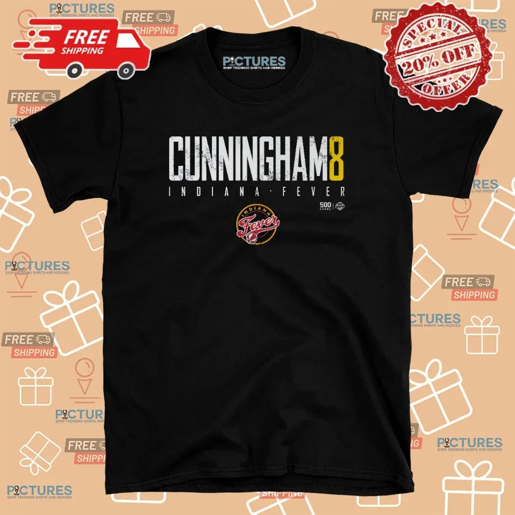 Sophie Cunningham Number 8 Indiana Fever T Shirt