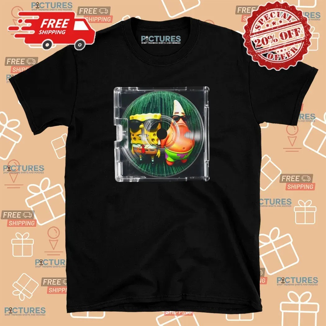 Spongebob And Patrick Star Hidden CD T Shirt